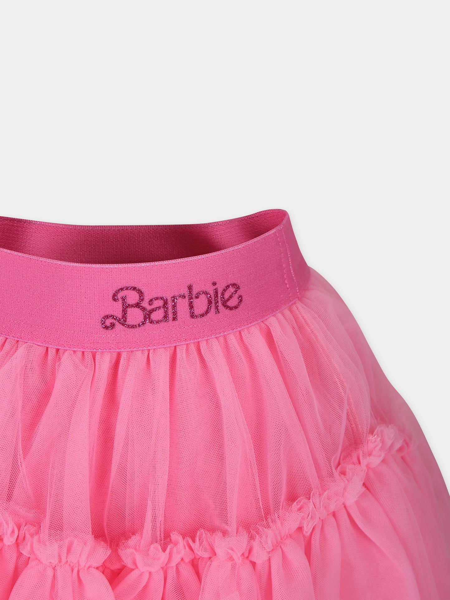 Gonna rosa per bambina con scritta,Monnalisa,11C735 T9945 0093