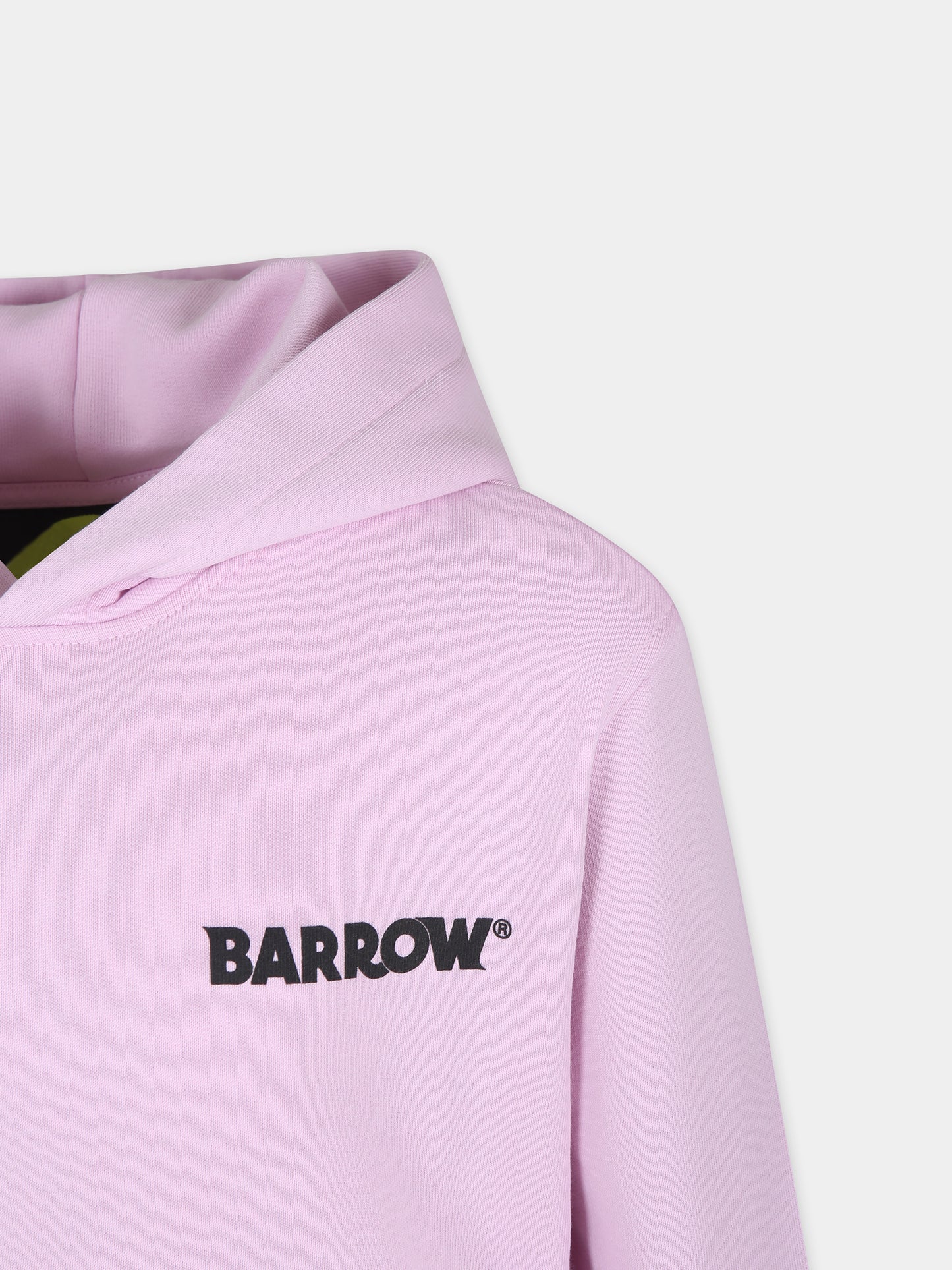 Felpa rosa per bambina con smile,Barrow,S4BKJUHS095 BW014