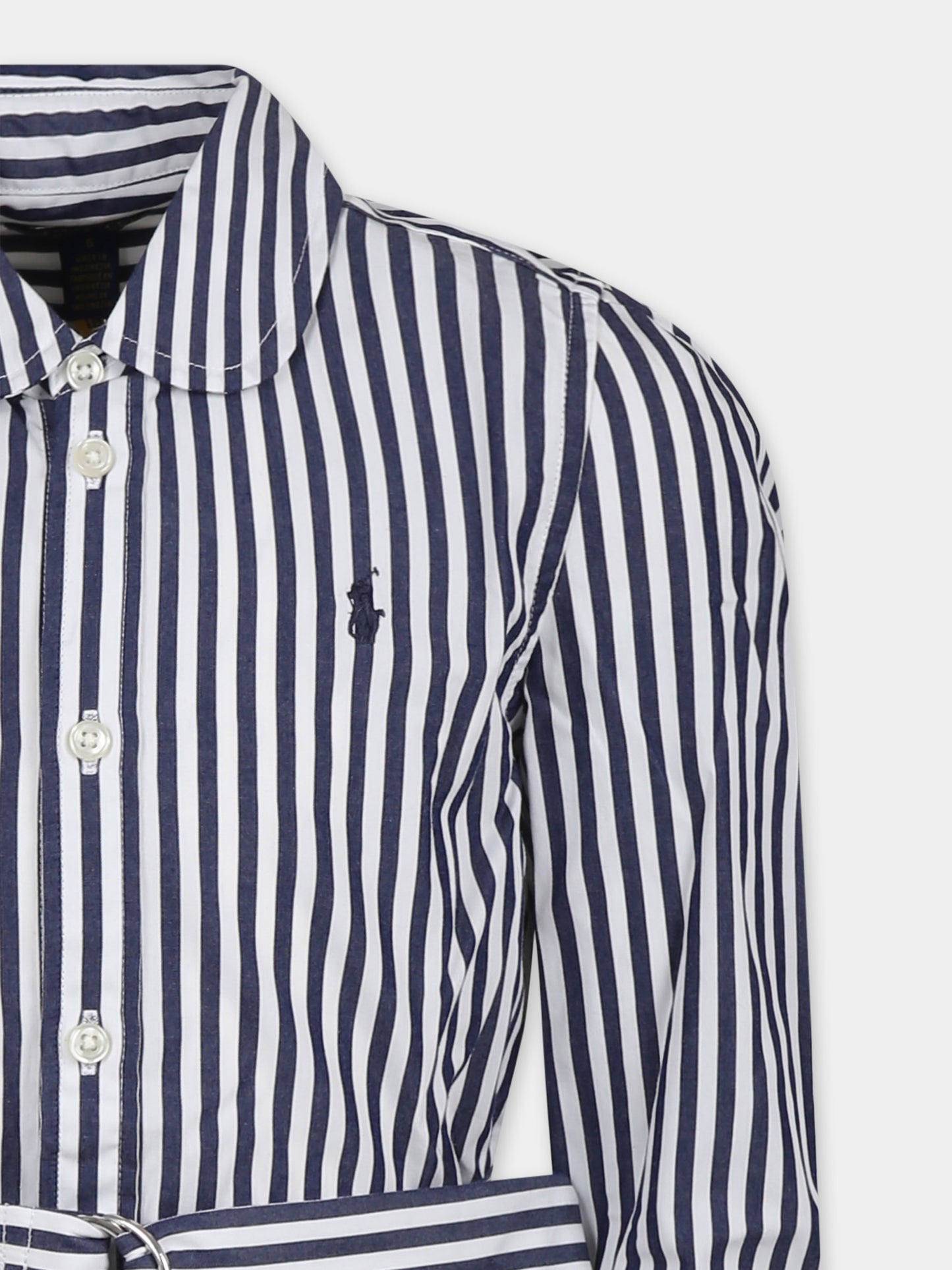 Blue dress for girl with horse