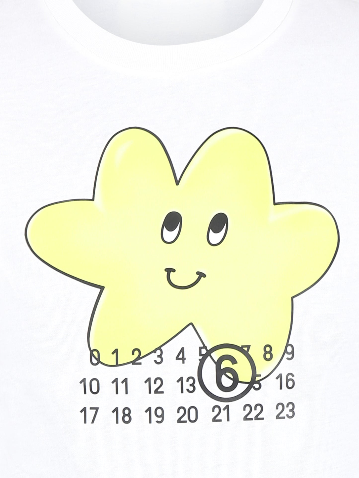 White T-shirt for kids with star and logo