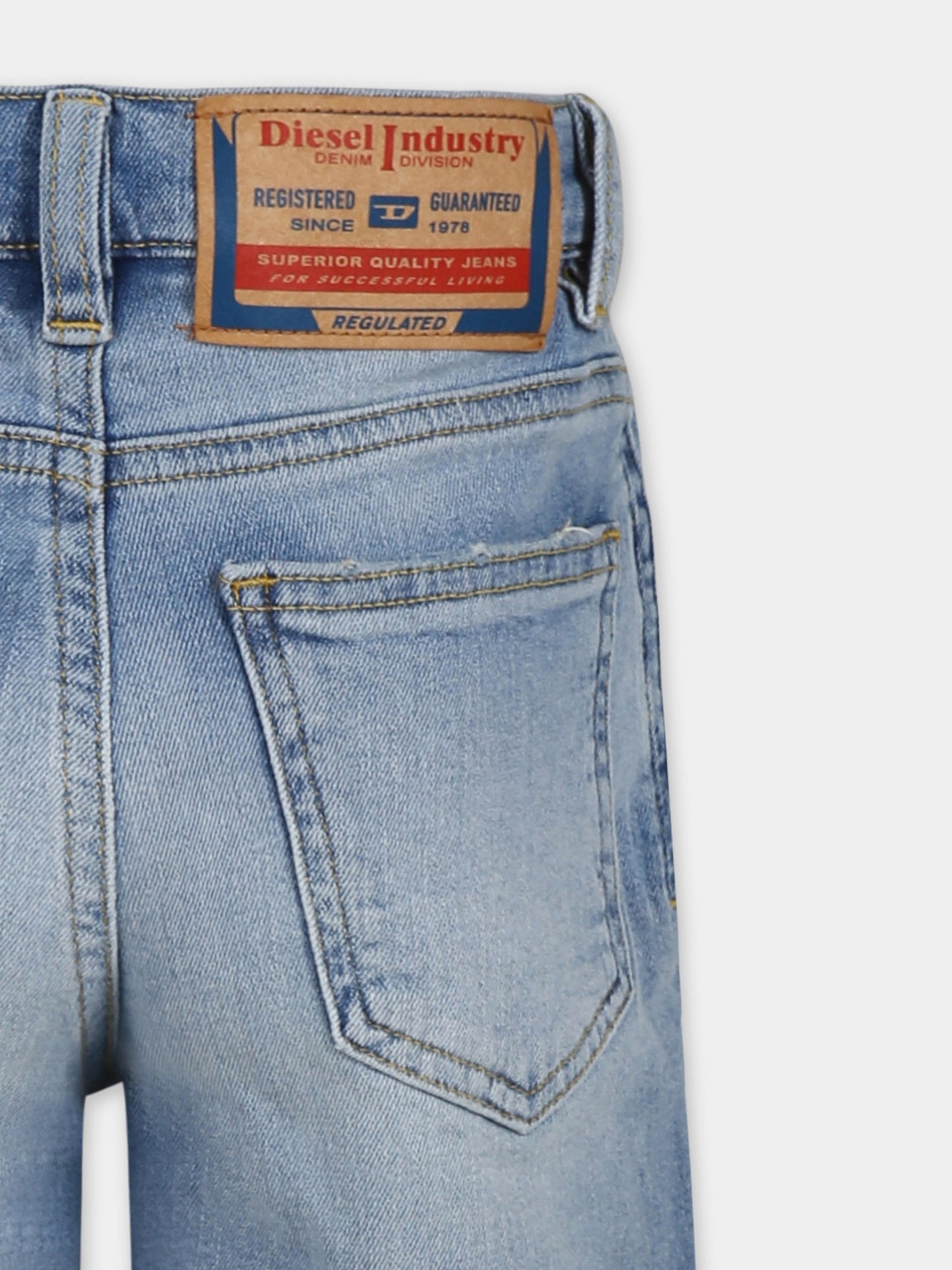 Shorts denim per bambino con logo,Diesel,J00512 KXBNY K01