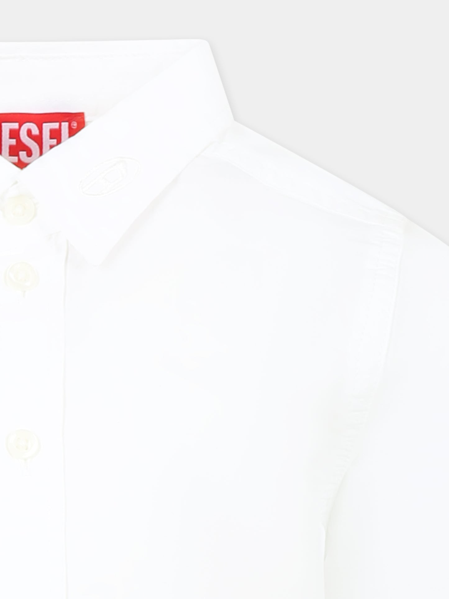 Camicia bianca per bambino con logo,Diesel,J01746 KXBA8 K100