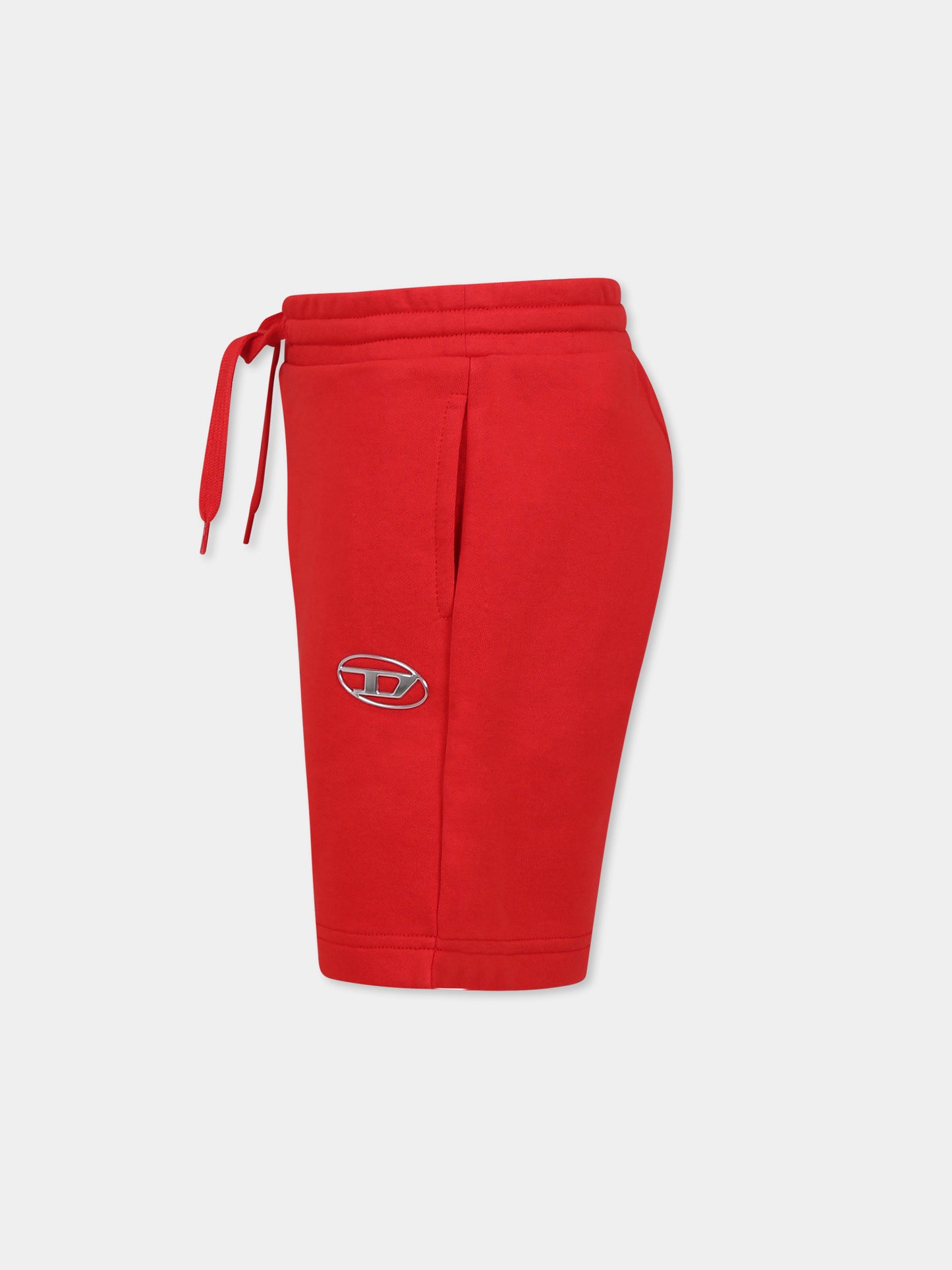 Shorts rossi per bambino con logo,Diesel,J02239 KYAVF K457
