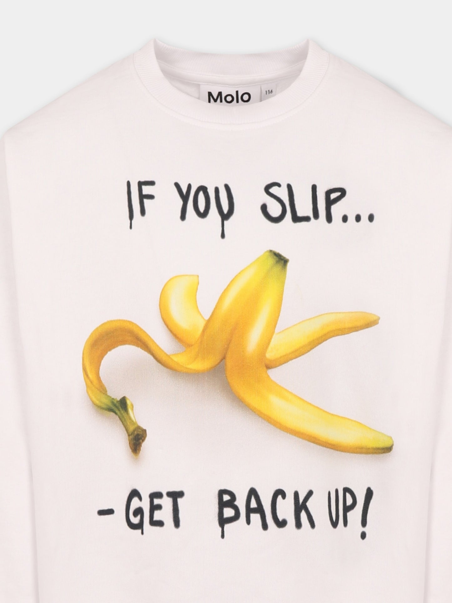 Felpa Monti bianca per bambino con banana,Molo,1S25J208 3936