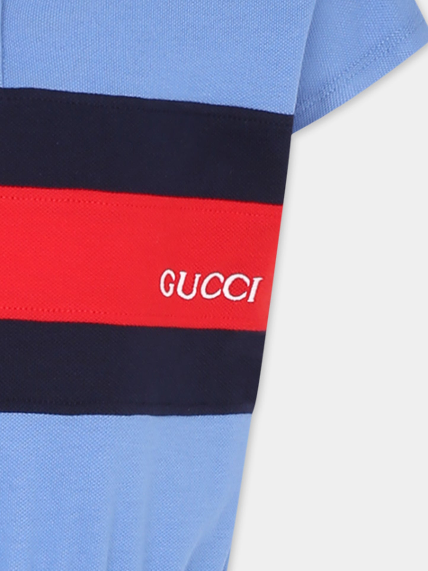 Light blue dress for girl with Web detail