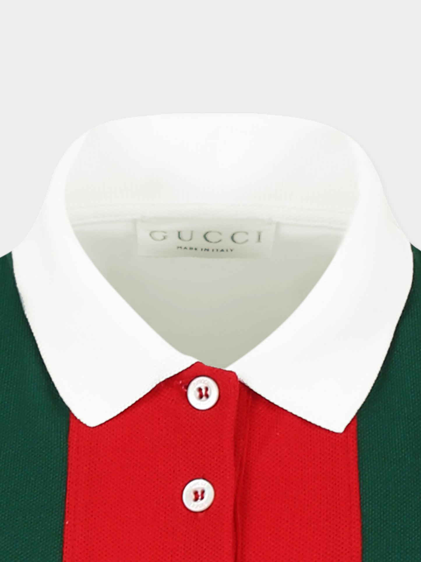 Polo multicolor per bambina con dettaglio Web,Gucci Kids,808697 XJGZ1 9250