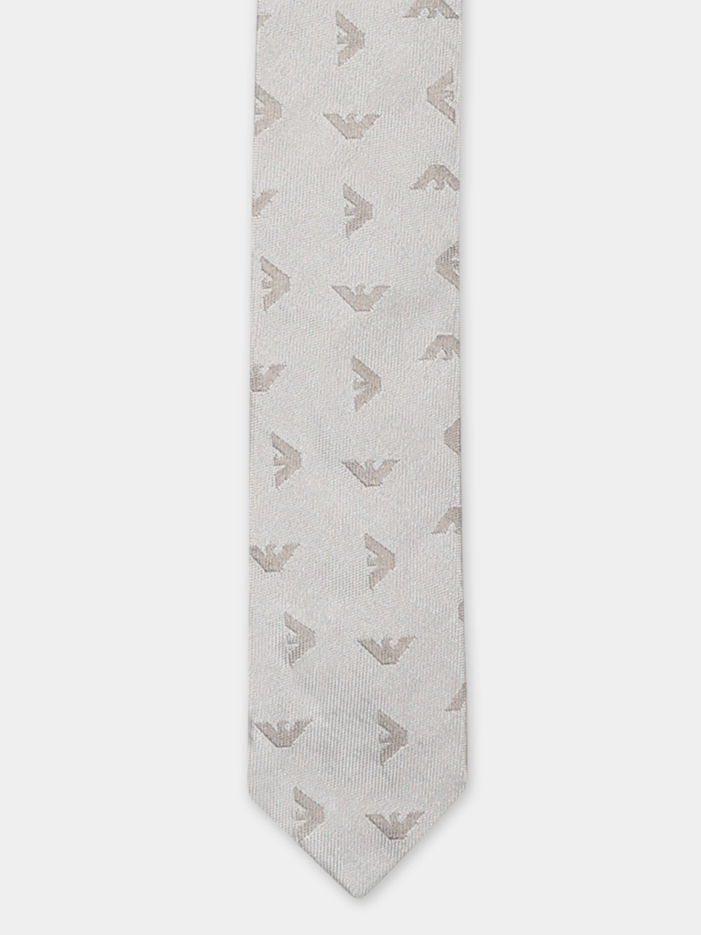 Cravatta beige per neonato con iconico aquilotto,Emporio Armani,EB000457 AF15438 F8040