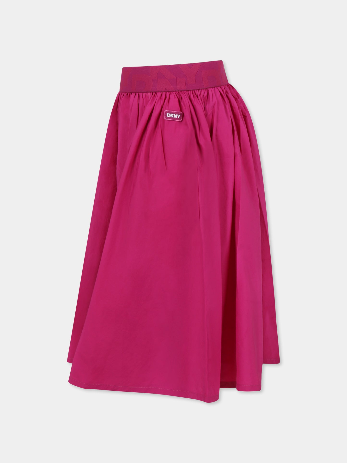 Gonna fuchsia per bambina con logo,Dkny,D62267 469
