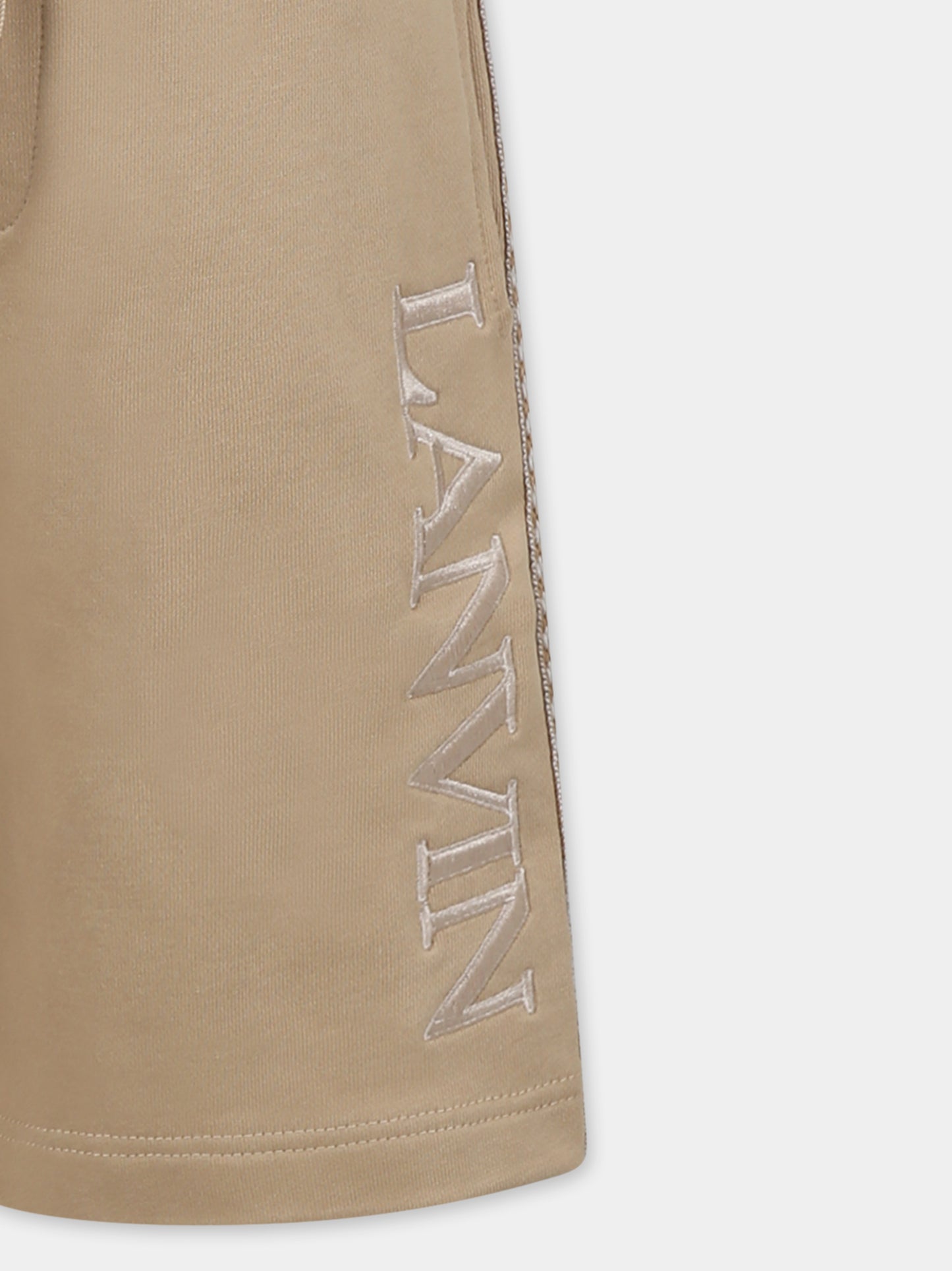 Shorts beige per bambino con logo,Lanvin Petite,N30229 222