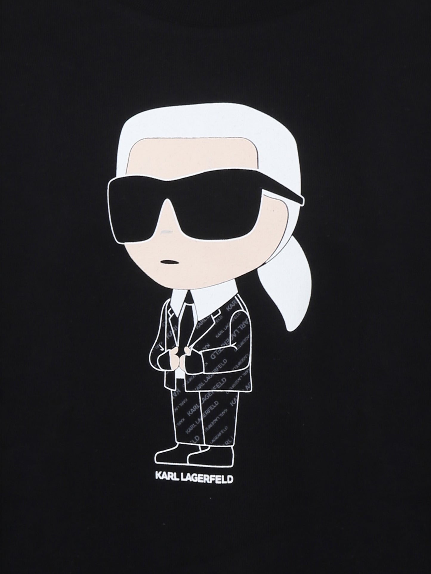 Felpa nera per bambini con Karl Lagerfeled,Karl Lagerfeld Kids,Z30431 09B