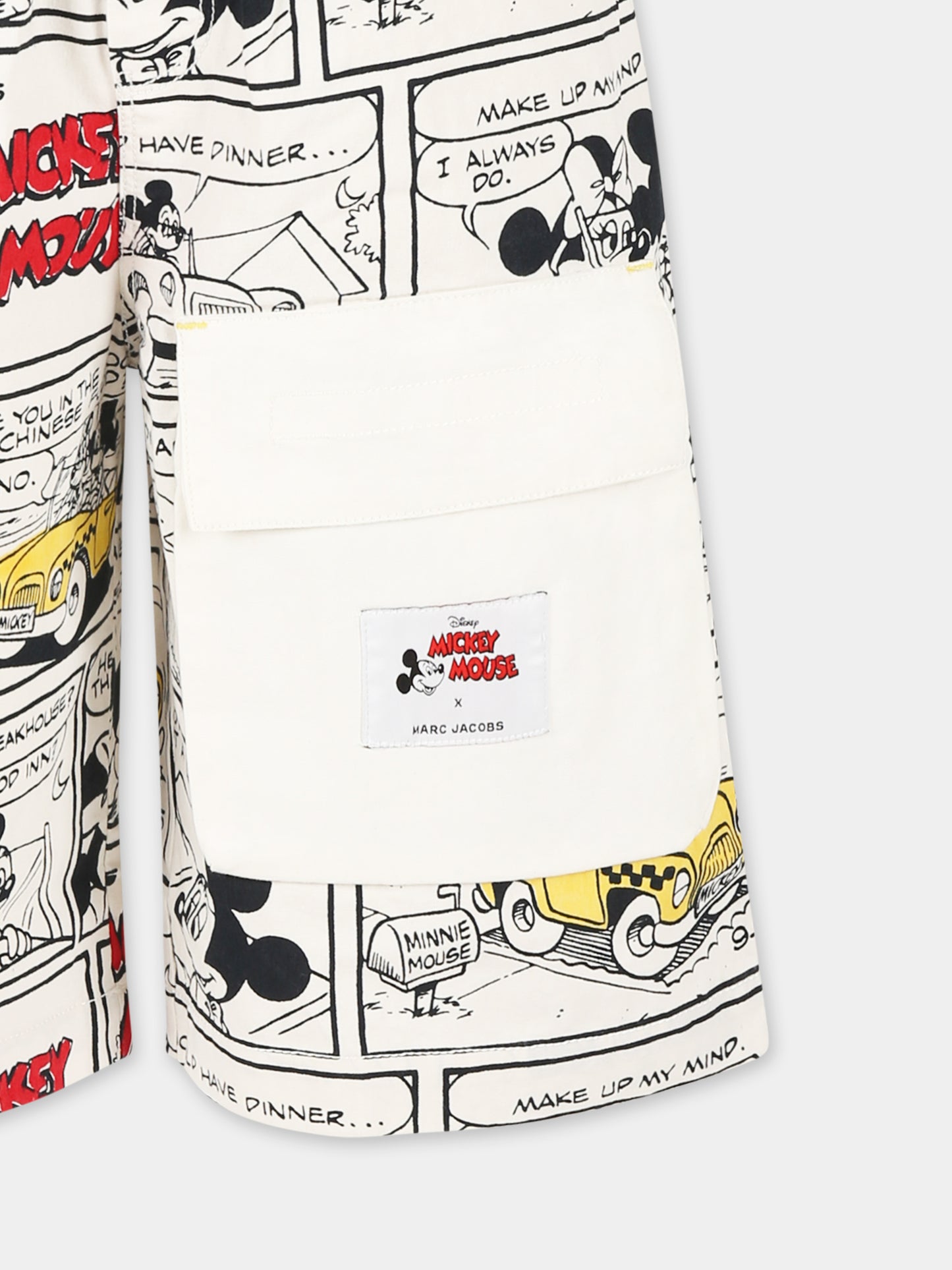 Shorts avorio per bambino con stampa Topolino,Marc Jacobs,W60484 126