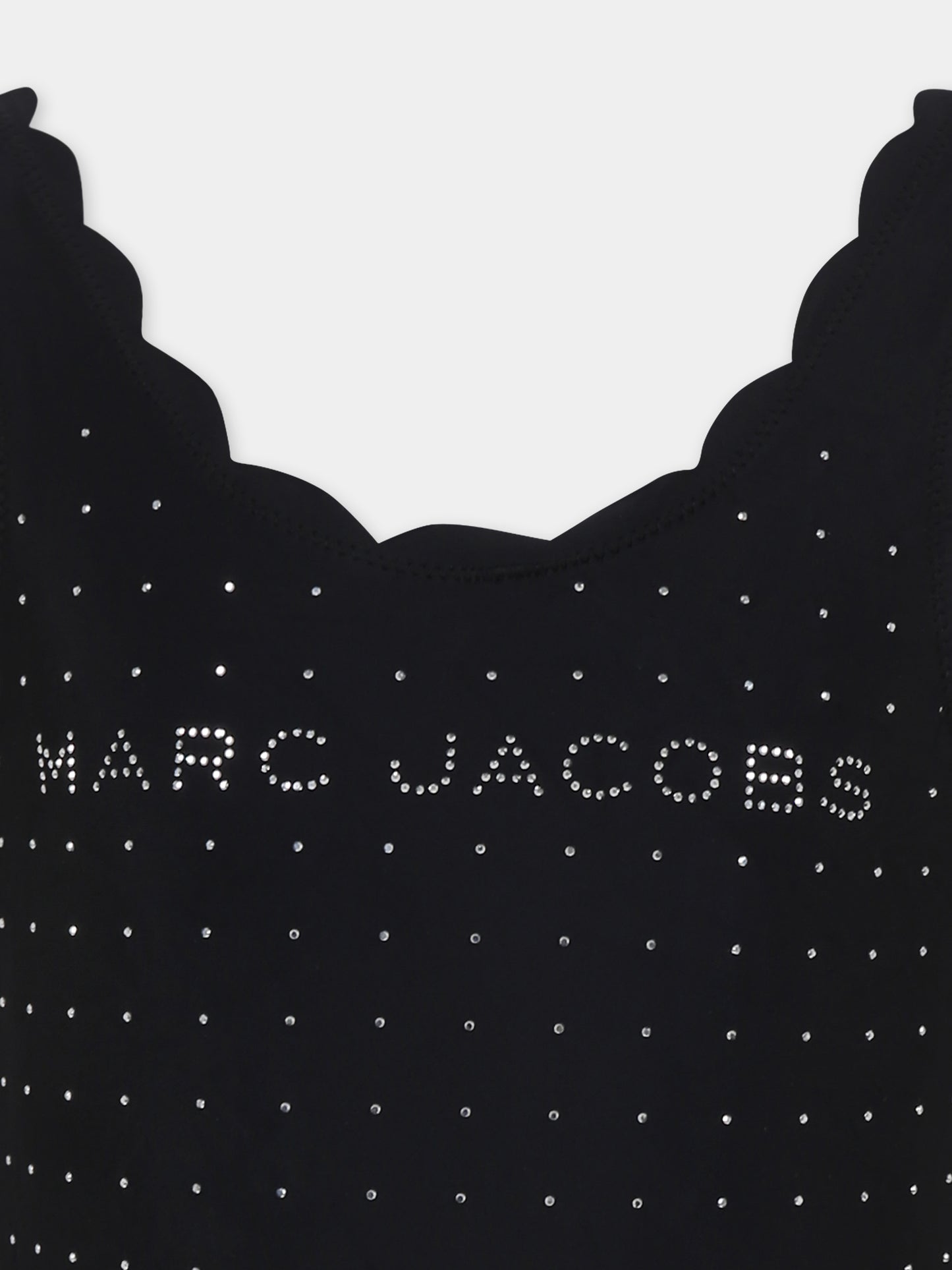 Costume intero nero per bambina con logo e strass,Marc Jacobs,W60524 09B