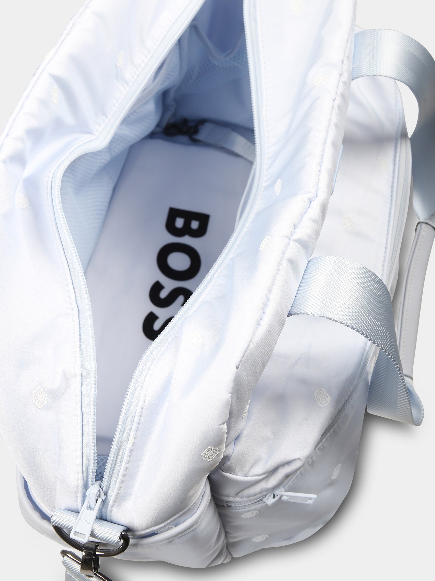 Borsa mamma celeste per neonato con logo,Boss,J51737 771