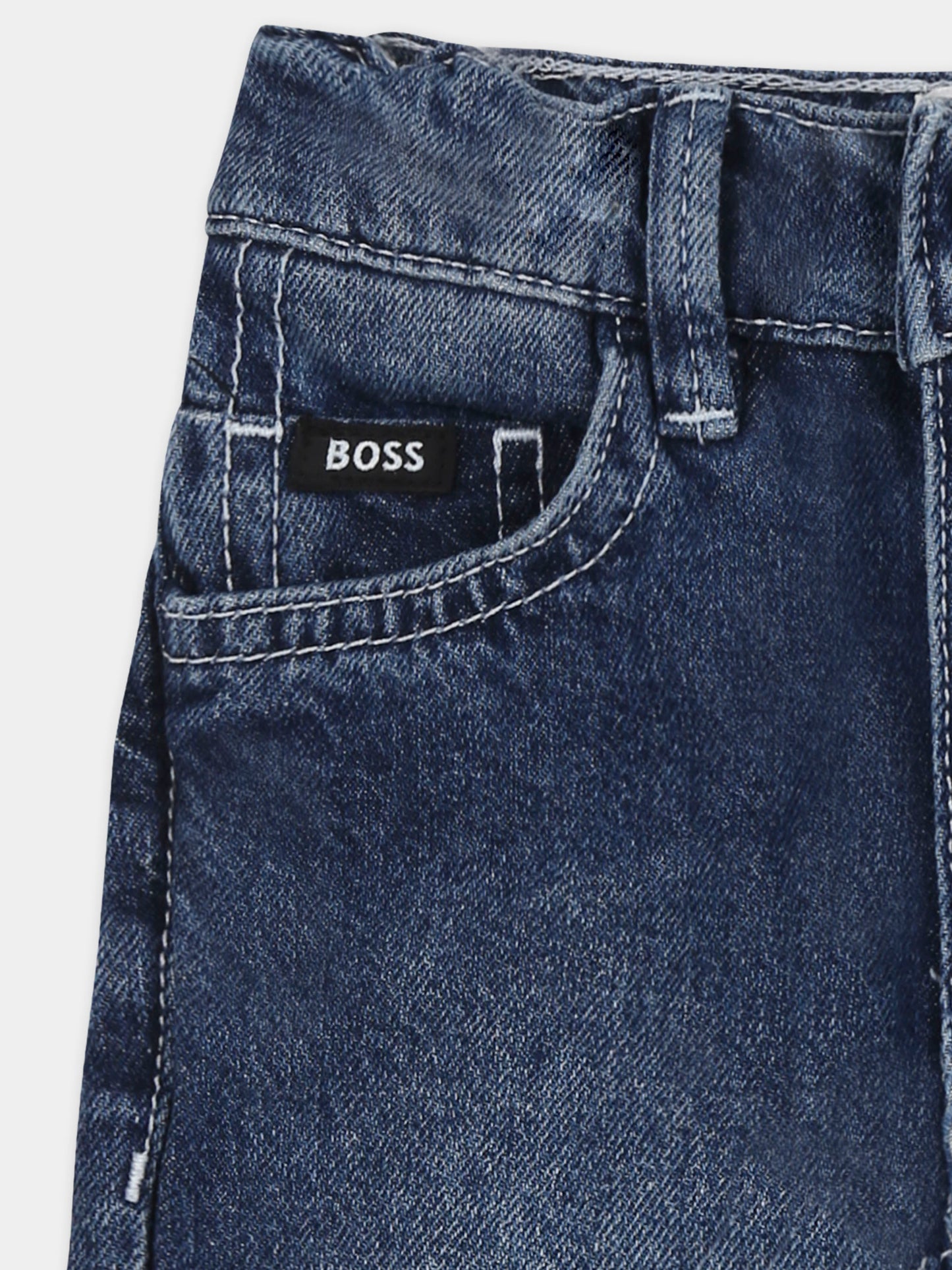 Jeans denim per neonato con logo,Boss,J52081 Z07