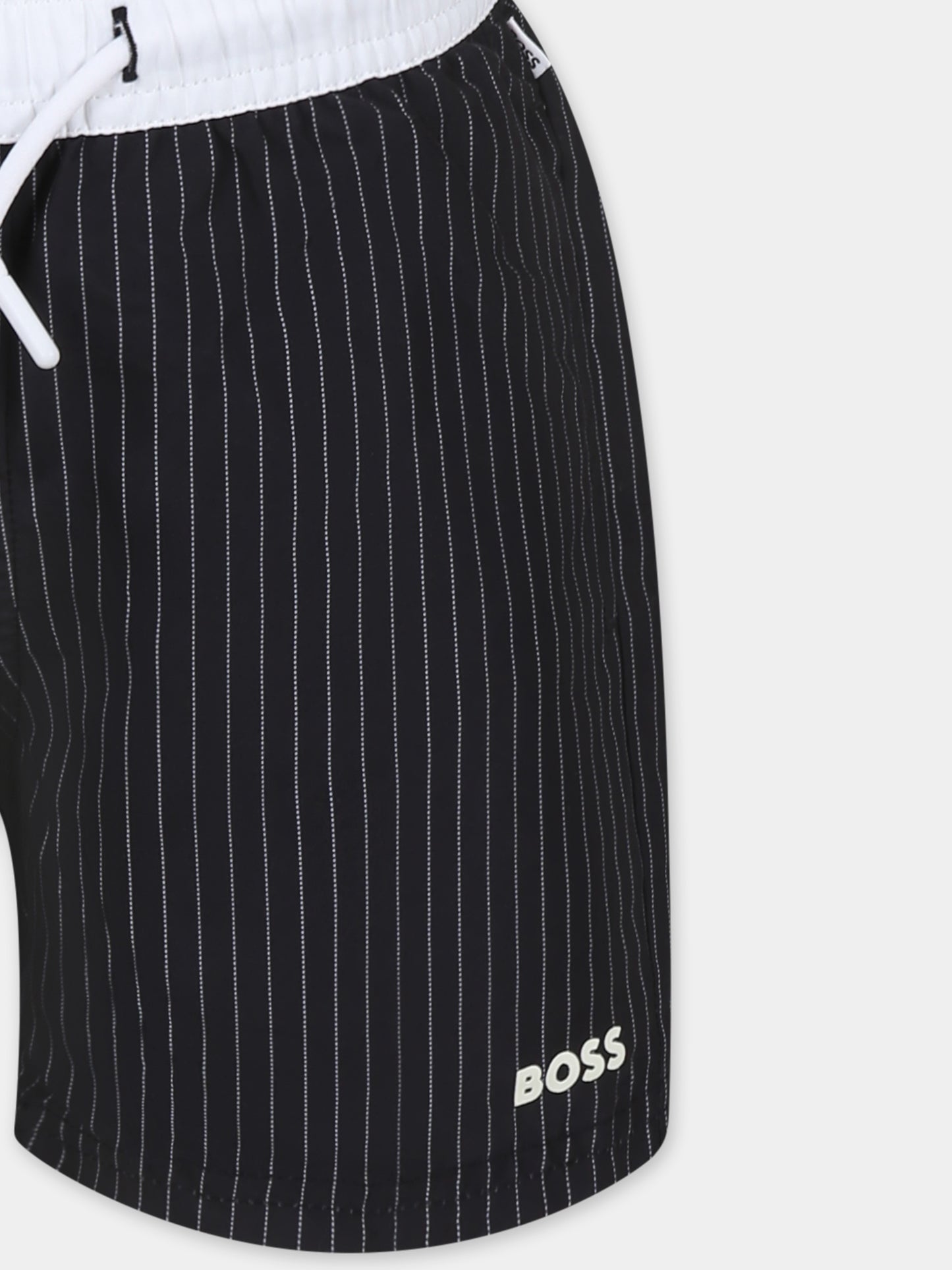 Boxer mare nero per bambino con logo,Boss,J51970 09B