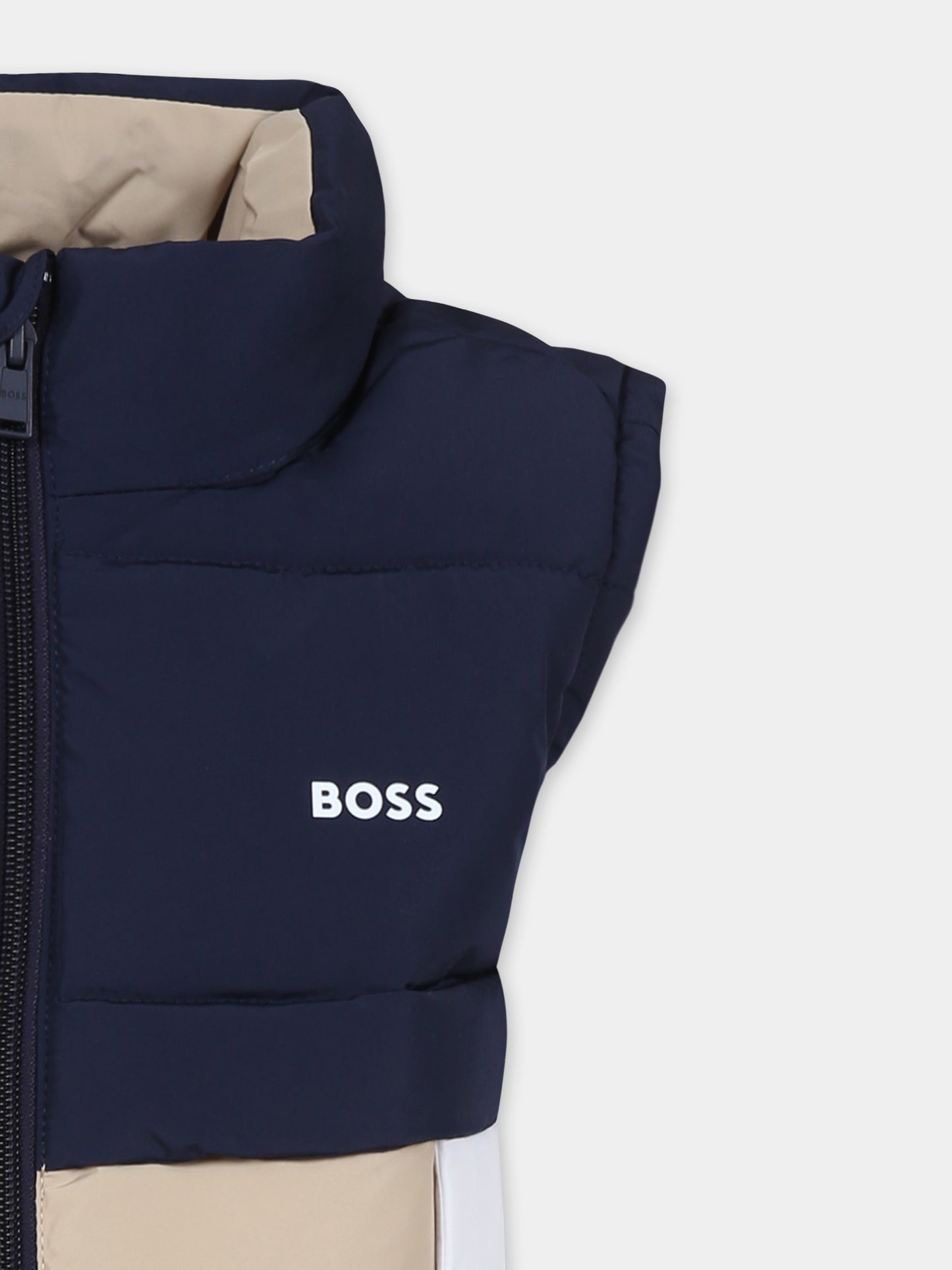 Gilet multicolor per bambino con logo,Boss,J52059 849