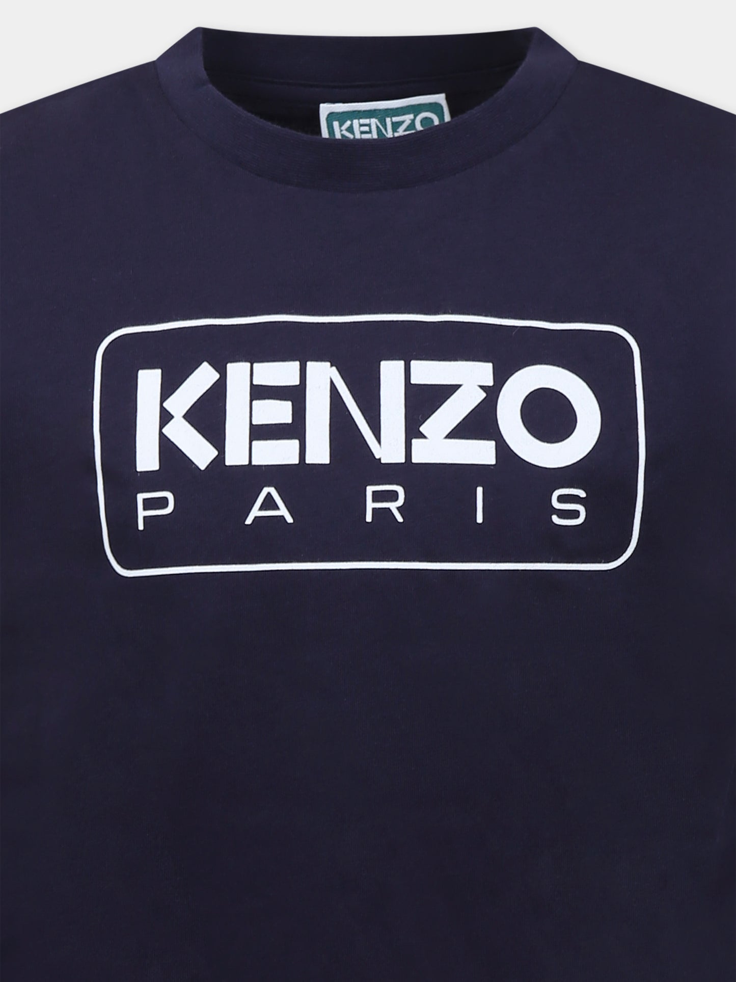 T-shirt blu per bambini con logo,Kenzo Kids,K61142 848