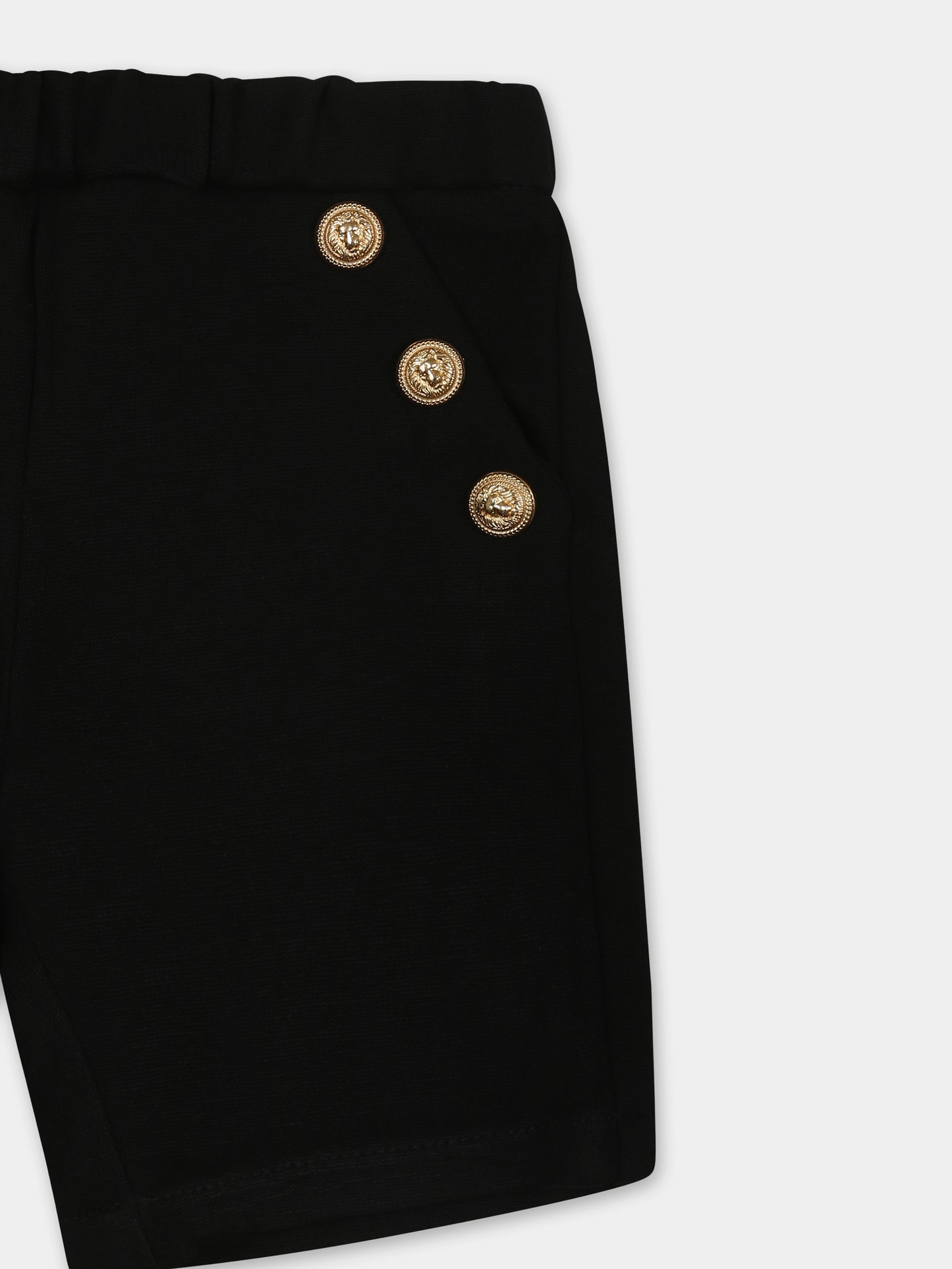 Black shorts for baby boy with logo