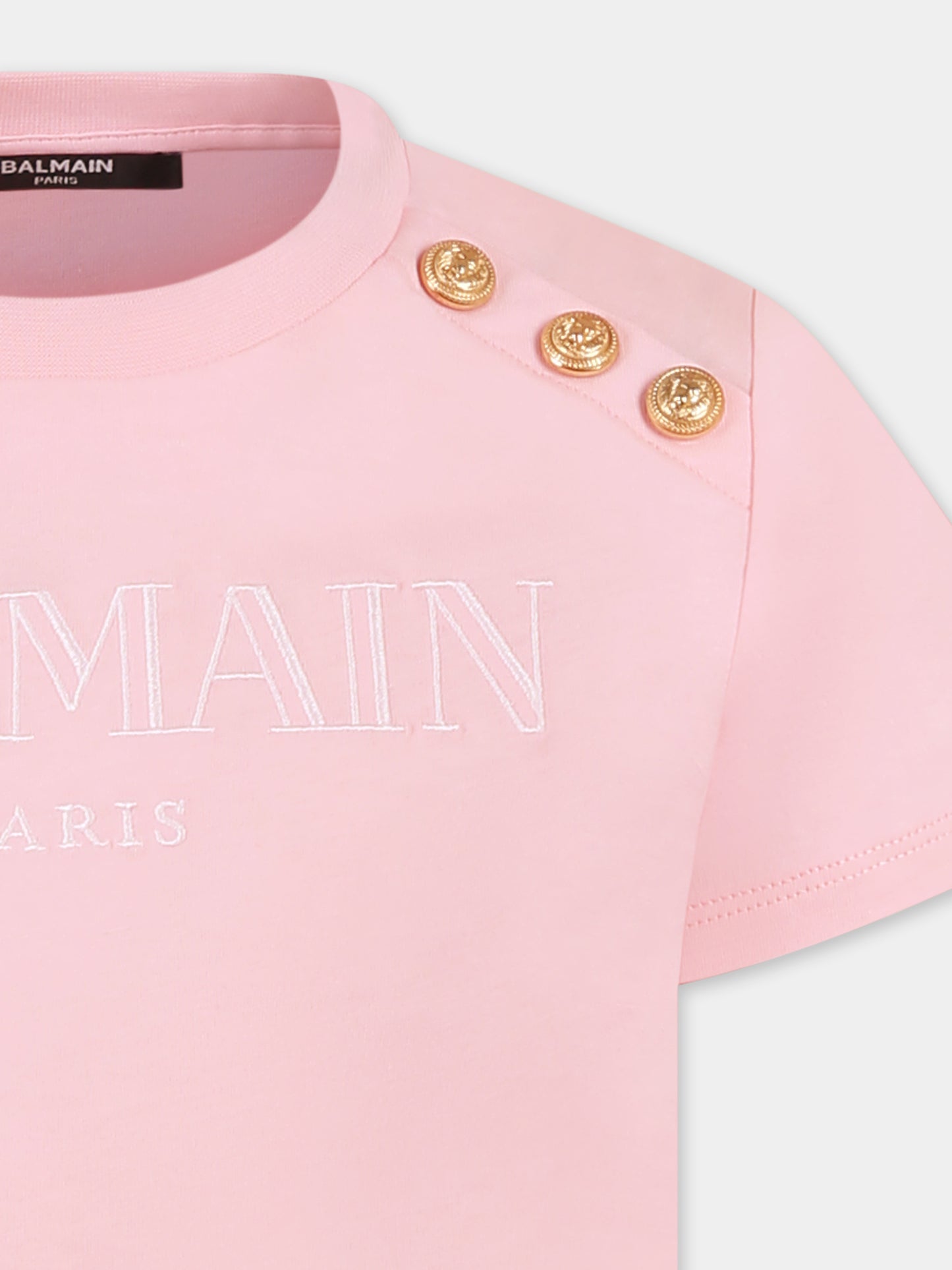 Pink t-shirt for girl with logo