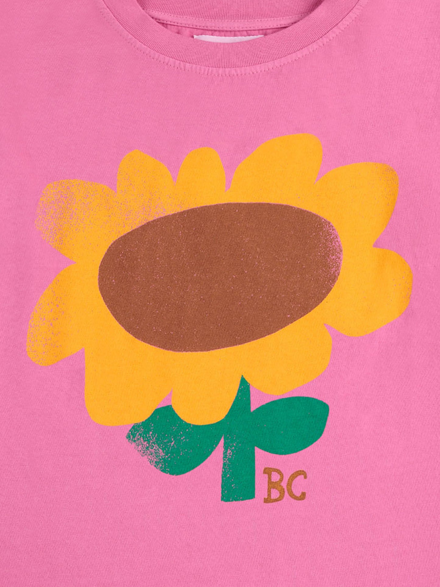 T-shirt rosa per bambina con girasole,Bobo Choses,B125AC009