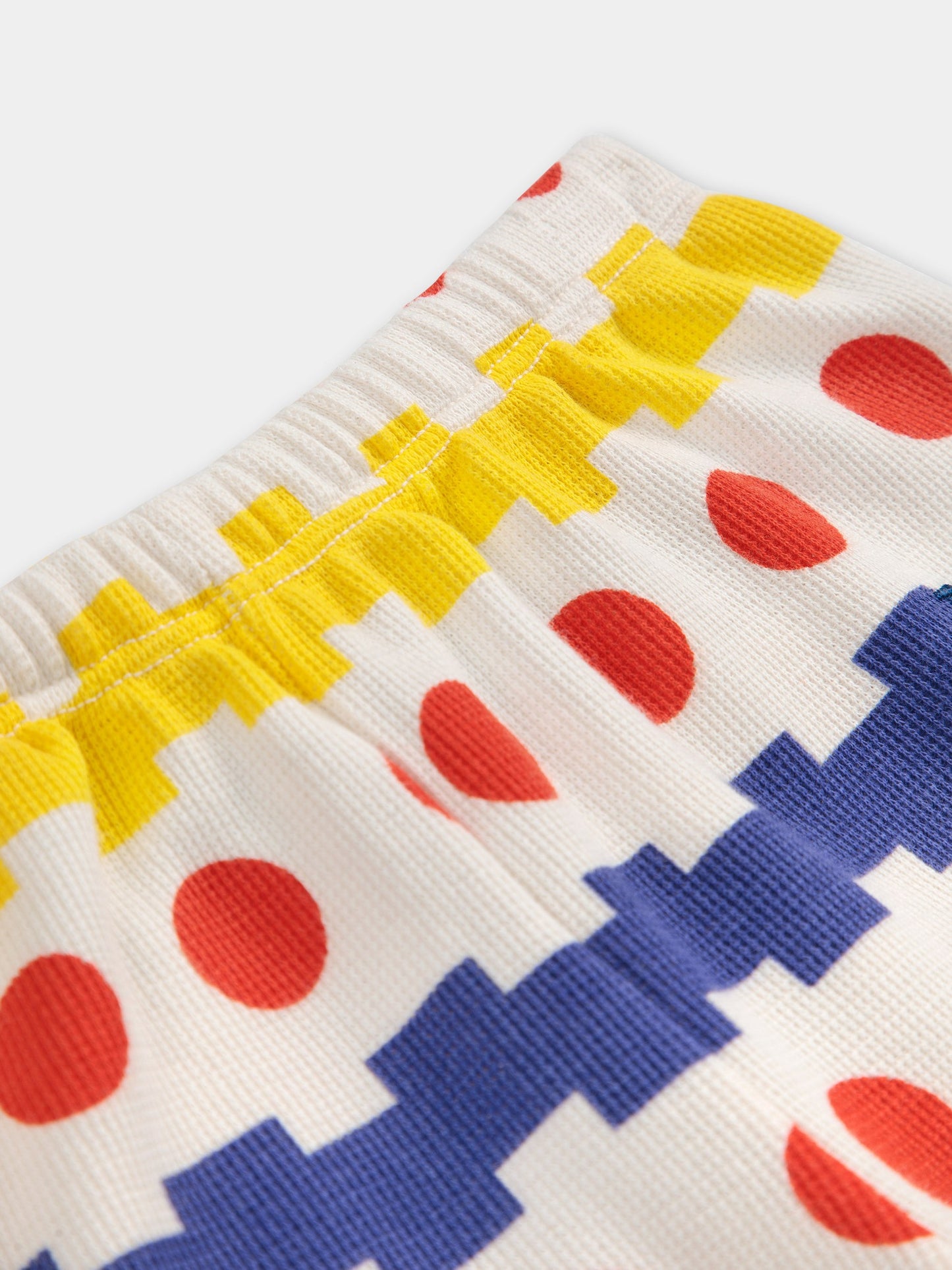White trousers for baby kds with geometric print