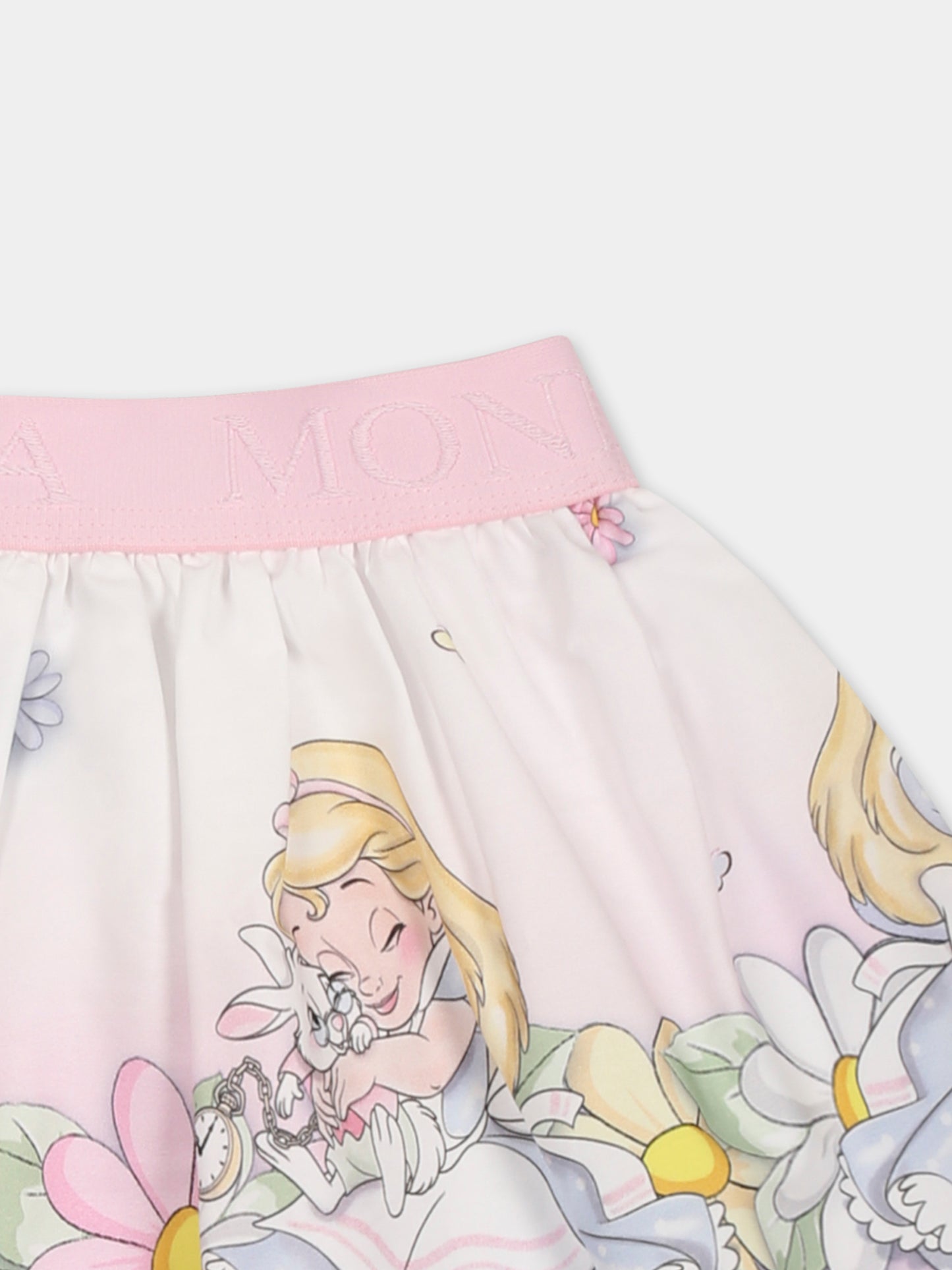 Gonna rosa per neonata con Alice nel paese delle meraviglie,Monnalisa,31E703 5660 9990