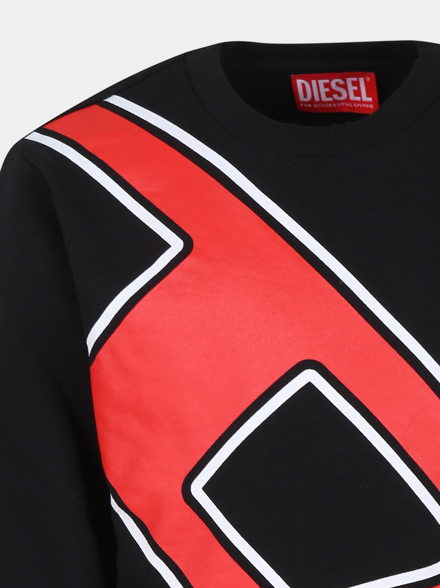 Felpa nera per bambino con logo,Diesel,J01906 KYAYE K900