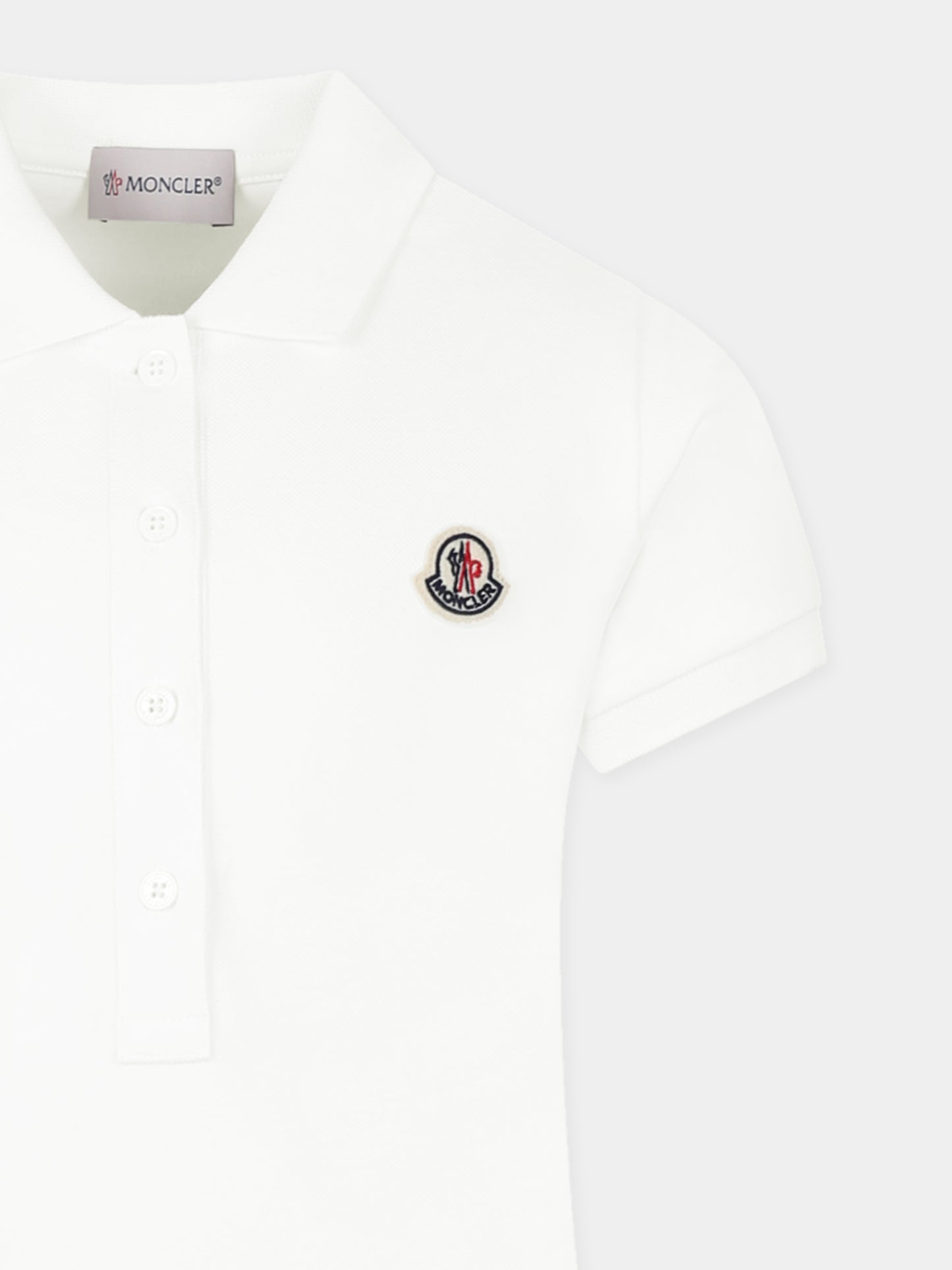 White dress for girl with logo