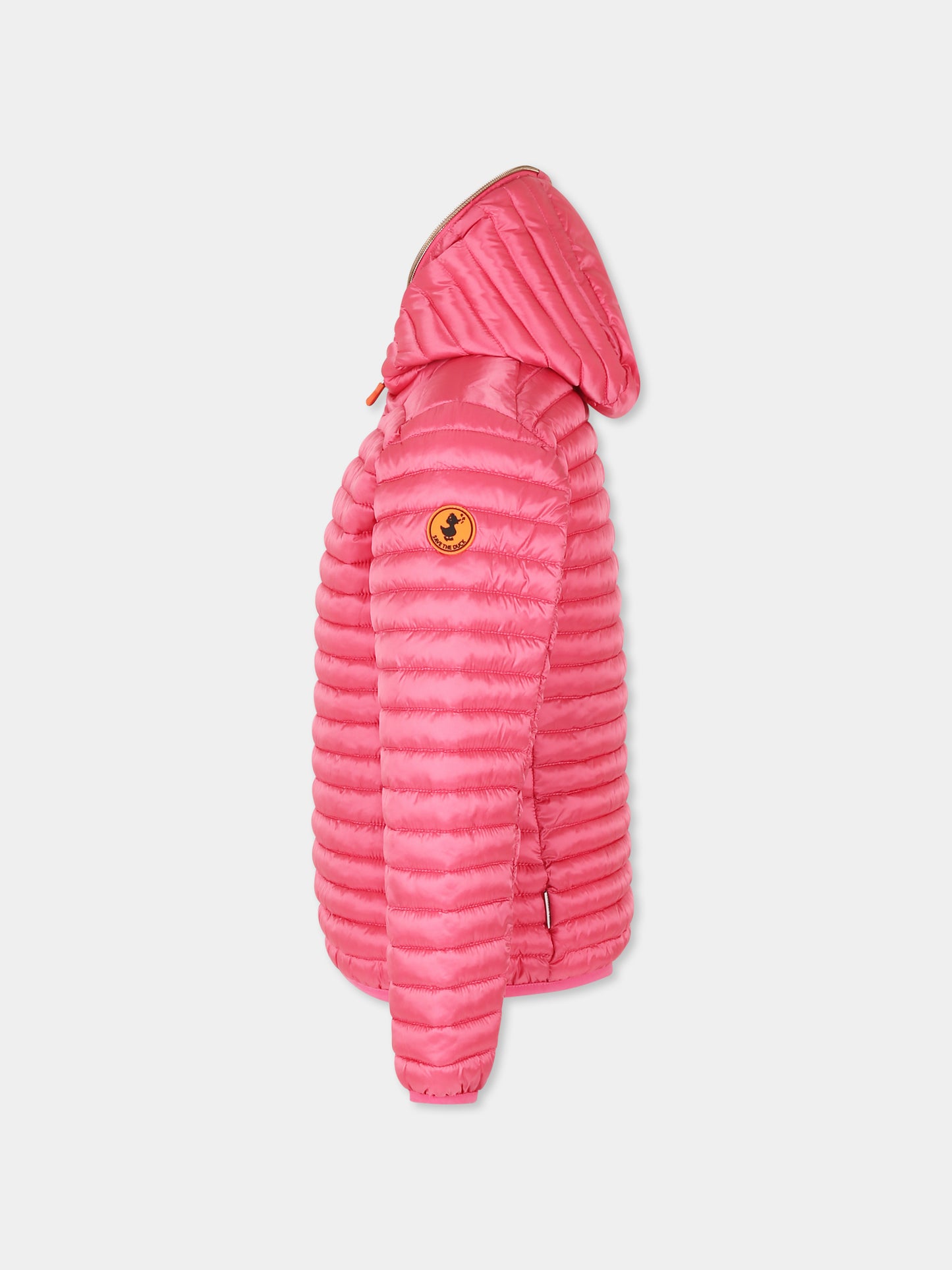 Piumino Rosy fucsia per bambina con logo,Save The Duck Kids,J32310G IRIS20 80017