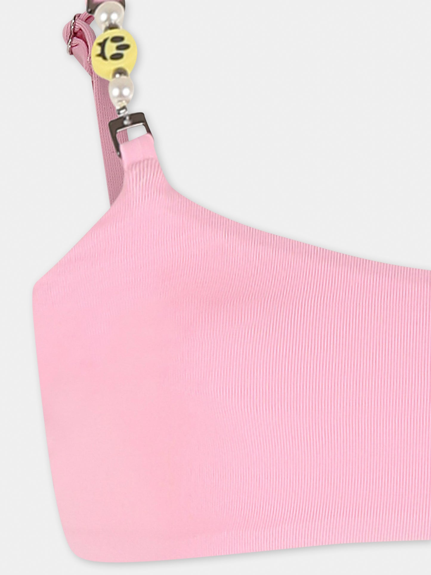 Pink bikini for girl with logo