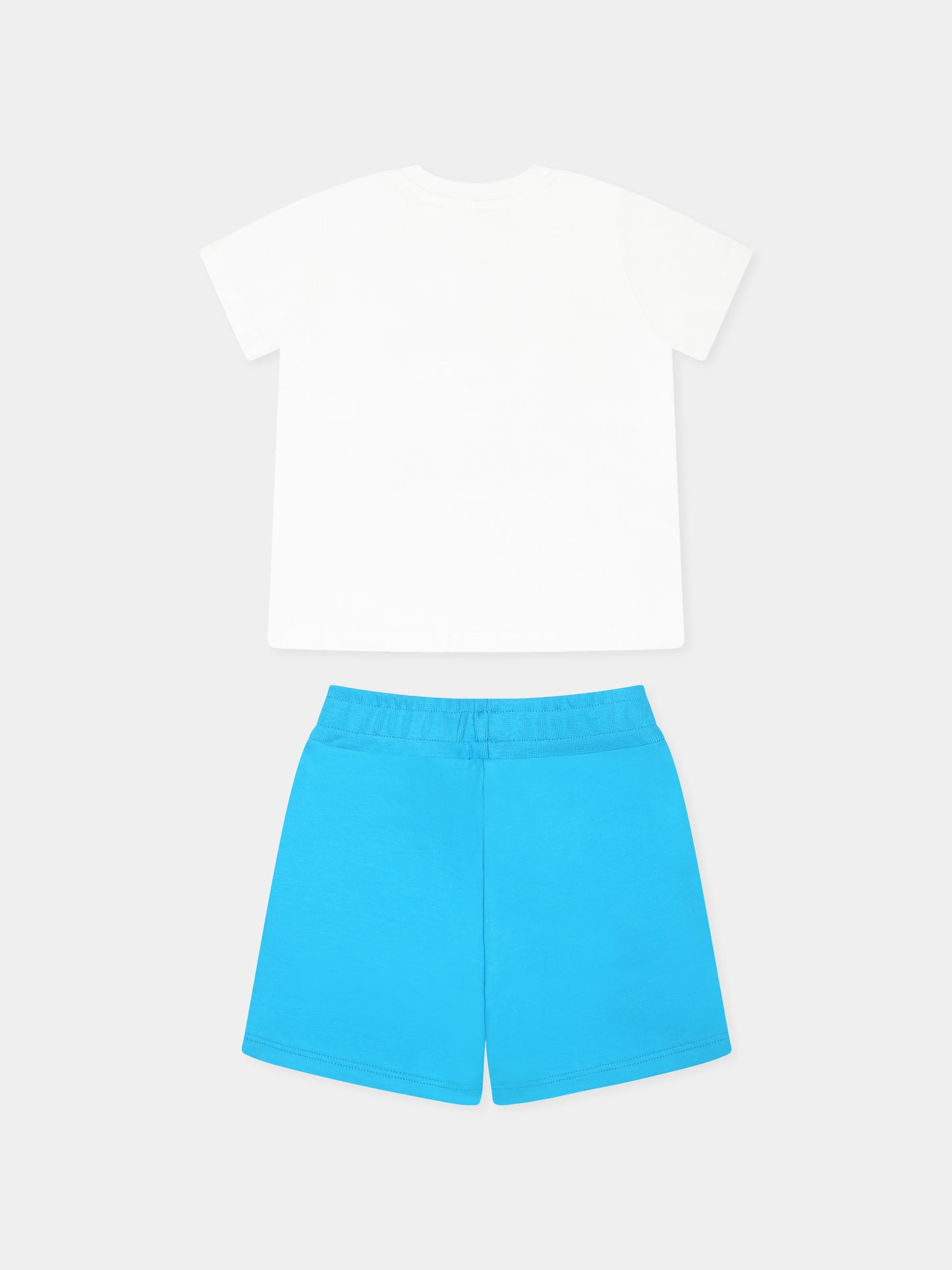 Completo azzurro per neonati con logo,Msgm Kids,S5MSUNTR315 MS018