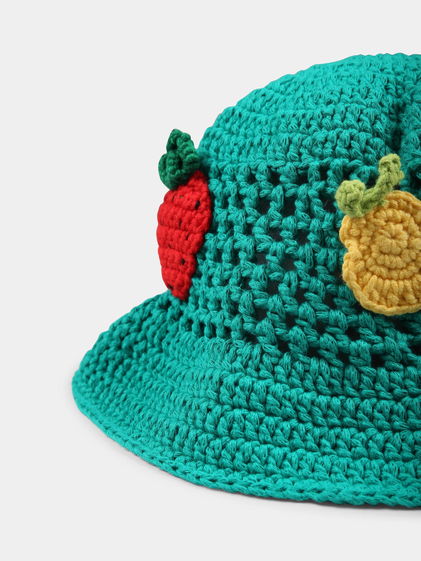 Cloche verde per bambina con frutta,Stella Mccartney Kids,TW0B17 Z2942 750