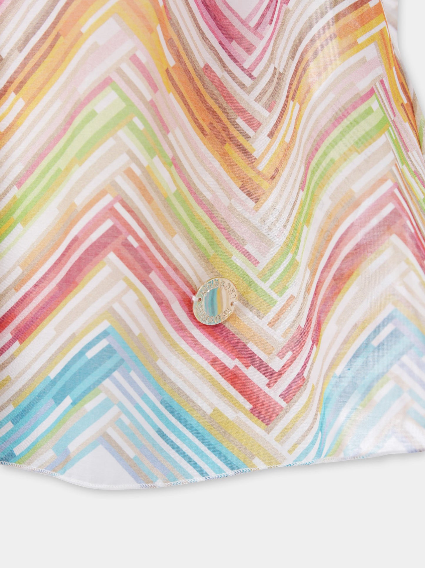 Multicolor top for girl with chevron pattern