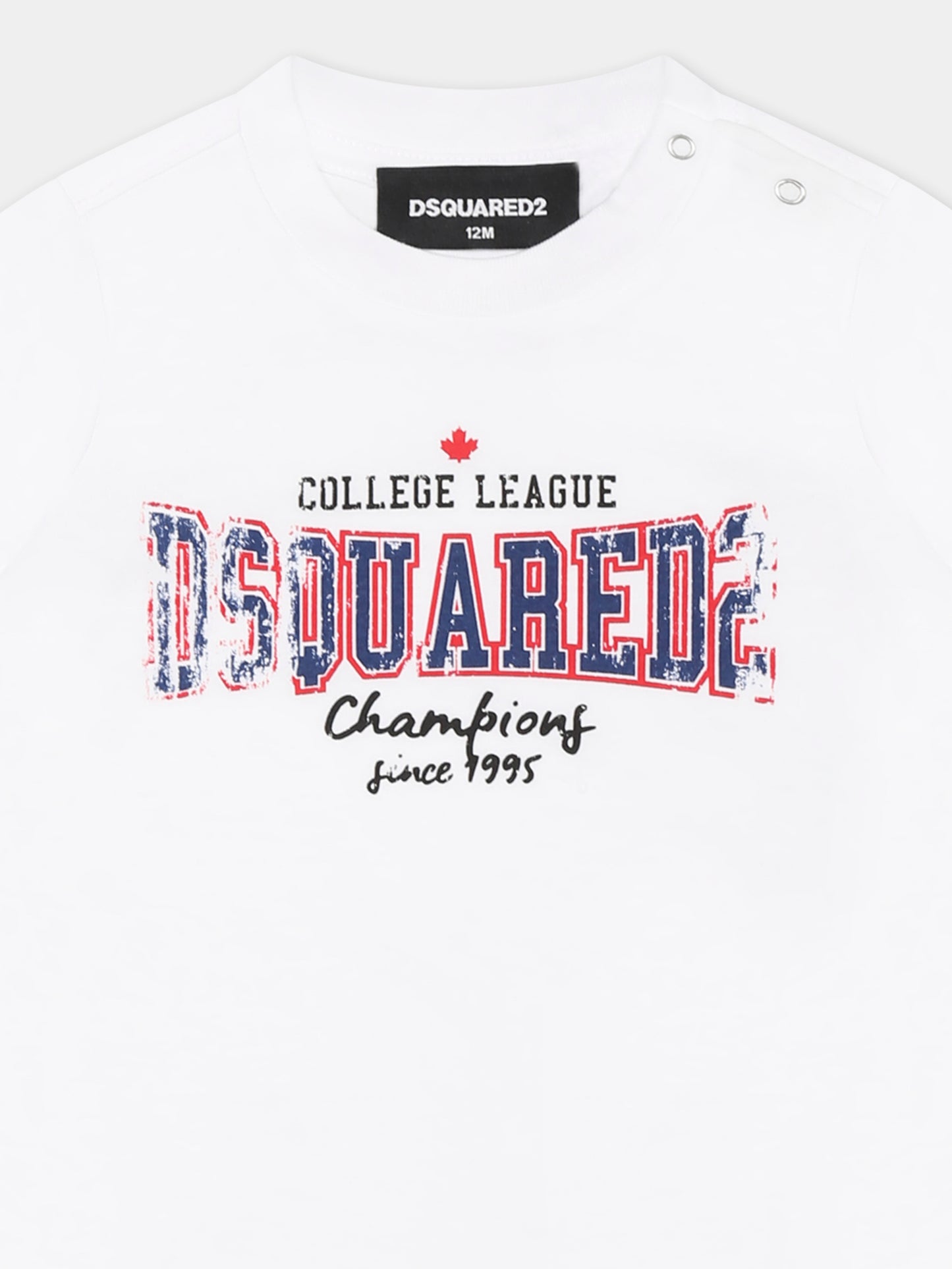 T-shirt bianca per neonato con logo,Dsquared2,DQ2855 D0ACD D2T1154B DQ100