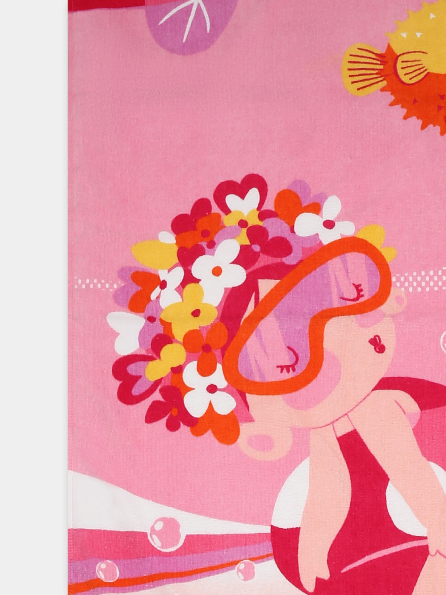 Telo mare rosa per bambina con stampa bambina,Mayoral,10936 064