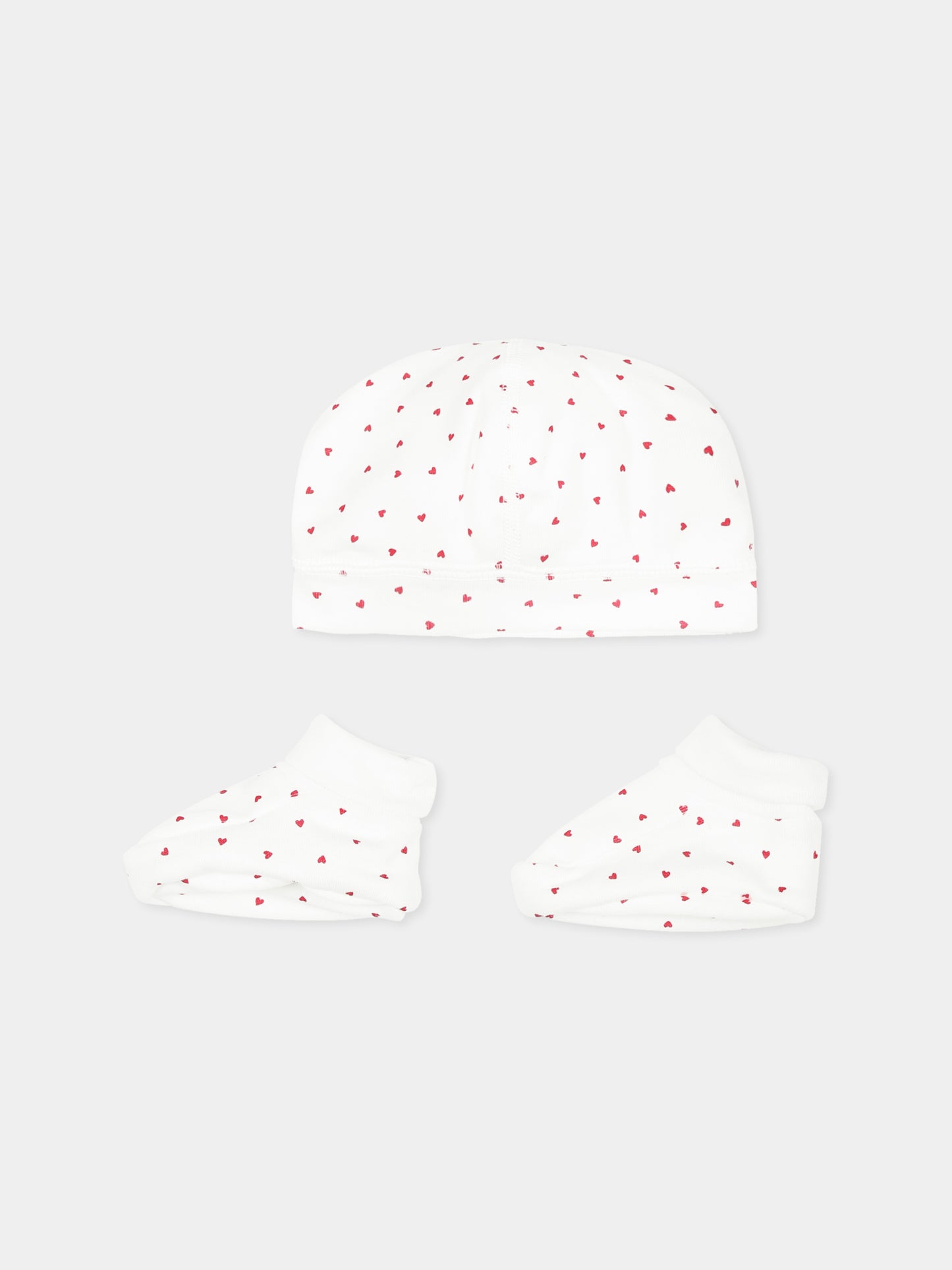 Set accessori bianco per neonati con cuori,Petit Bateau,A0ARZ VARIANTE 1 00