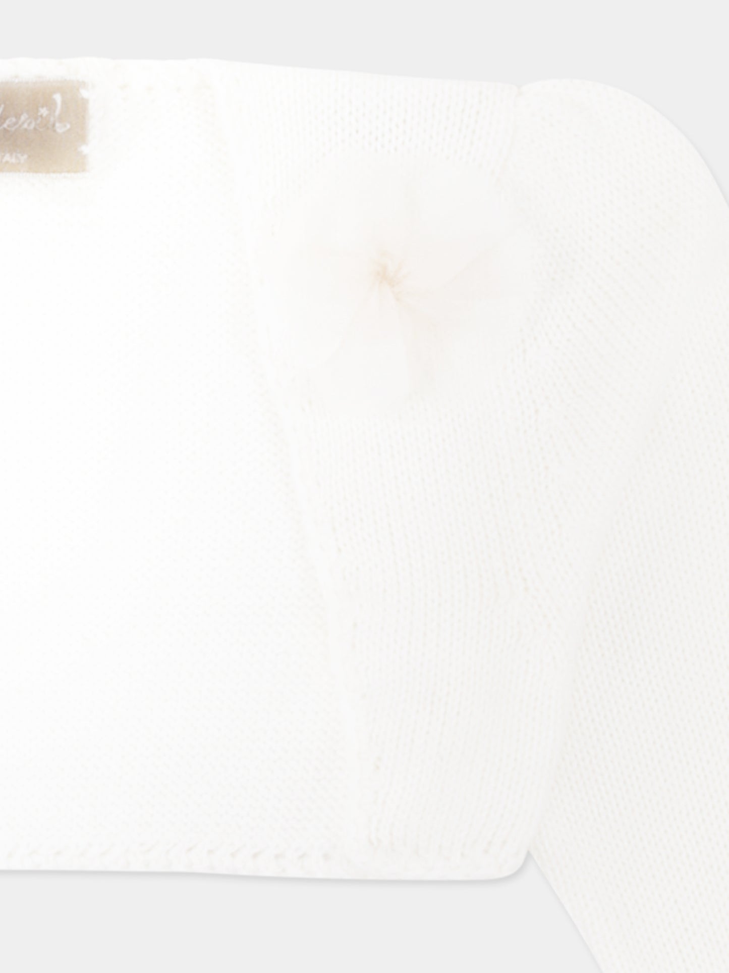 Cardigan avorio per neonata con fiori,La Stupenderia,SJSS84802