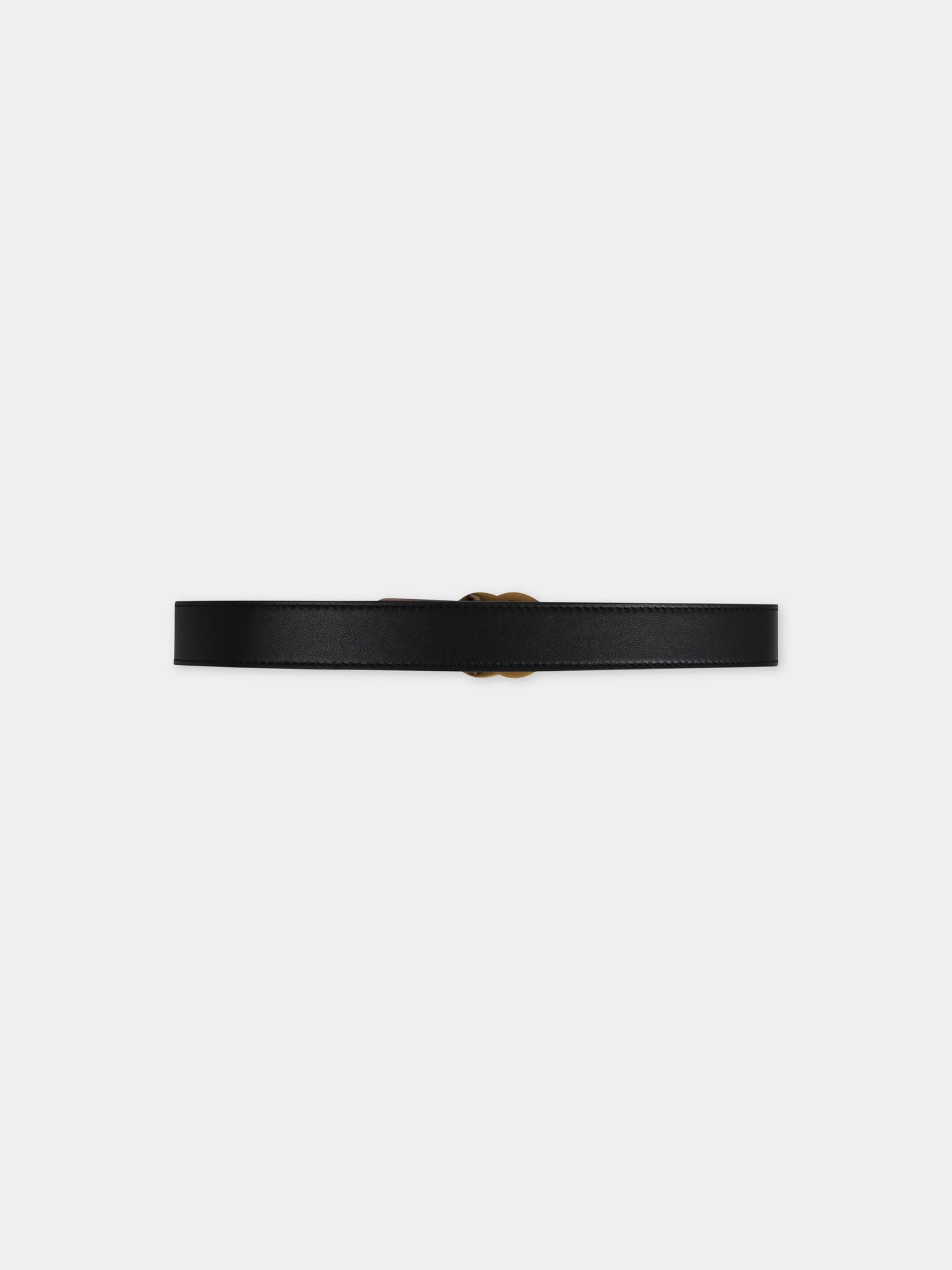 Cintura nera per bambini con logo,Gucci Kids,432707 B960X 1000