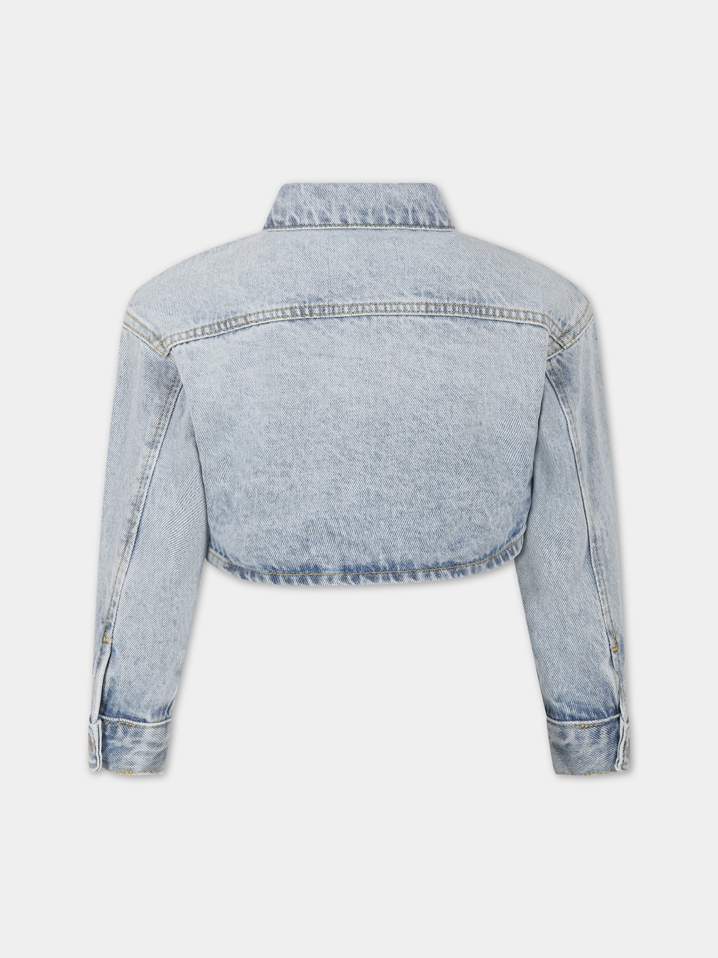 Giubbotto celeste per bambina con logo,Calvin Klein Kids,CKIG0IG01819 IG0IG01819 1AA