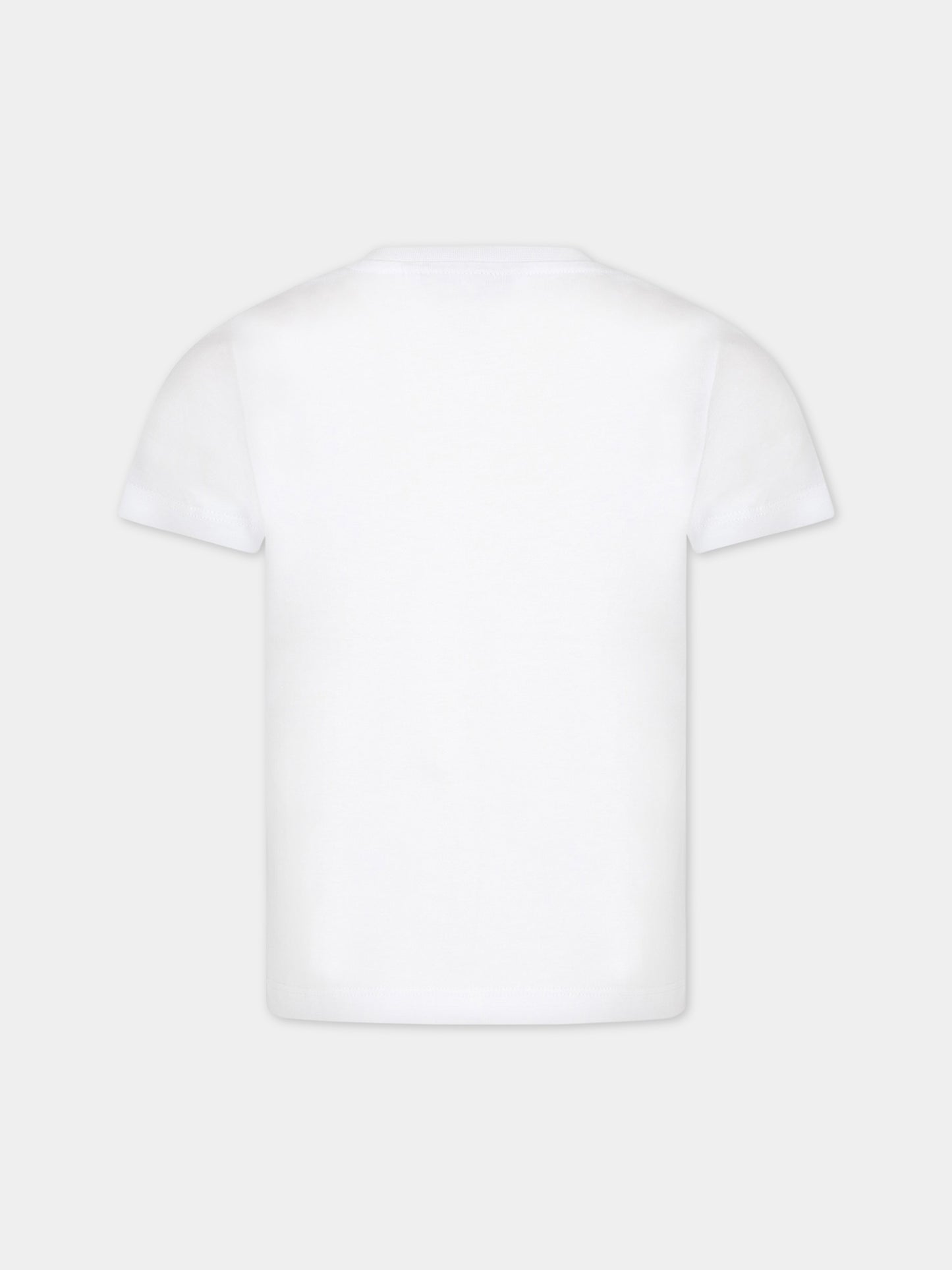 T-shirt bianca per bambino con logo,Philipp Plein Junior,2QM004 LAA23 10101