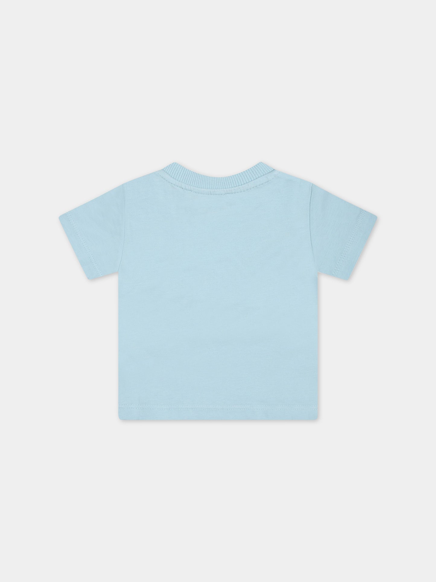 T-shirt celeste per neonato con Teddy Bear,Moschino Kids,MUM03K LAA24 40304
