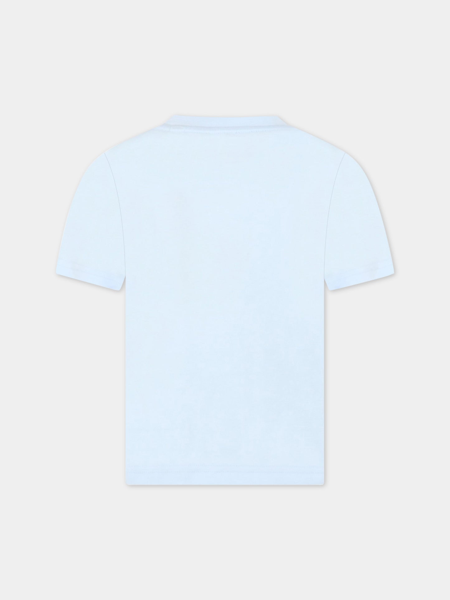 T-shirt celeste per bambino con cavaliere,Burberry Kids,8063356