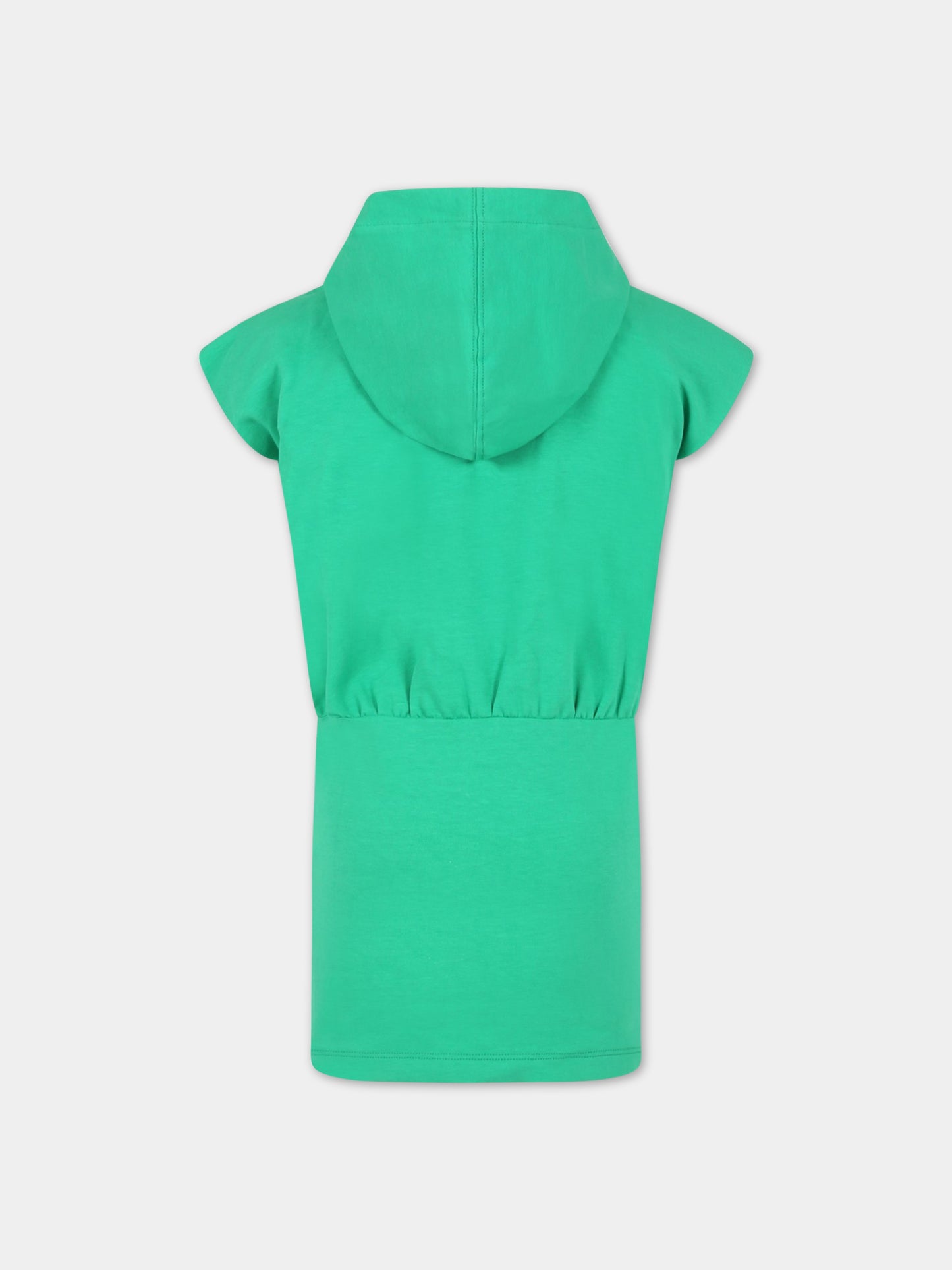 Vestito verde per bambina con logo rosa,Chiara Ferragni Collection,59A906 1005 026F