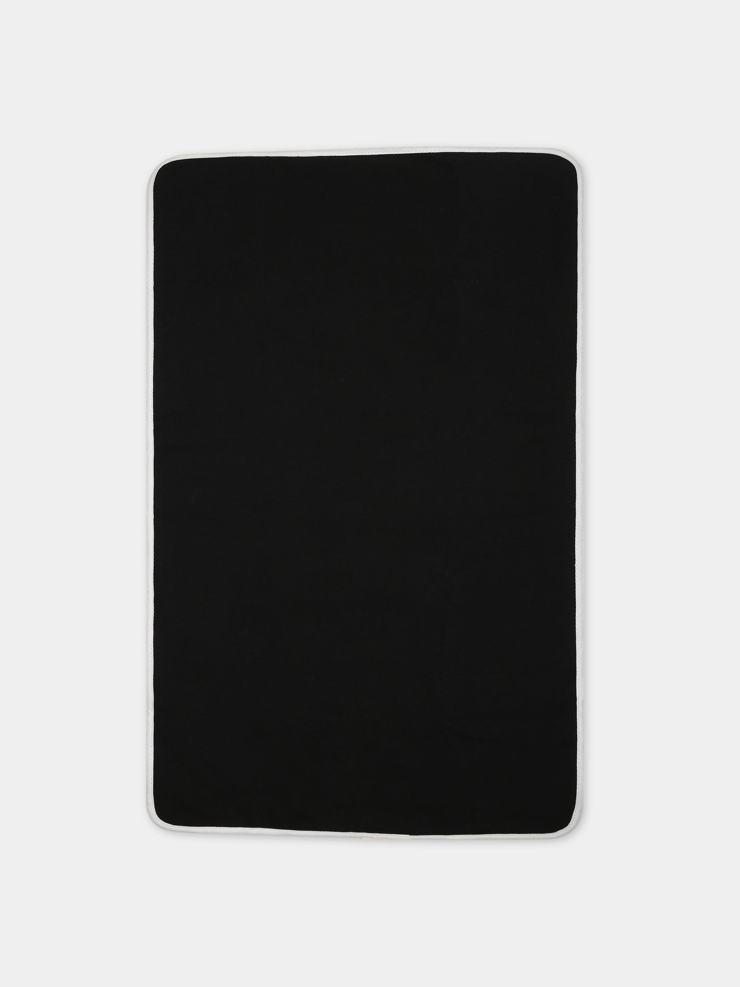 Borsa-mamma nera per neonati con logo bianco,Balmain Kids,BS0608 Z0042 930