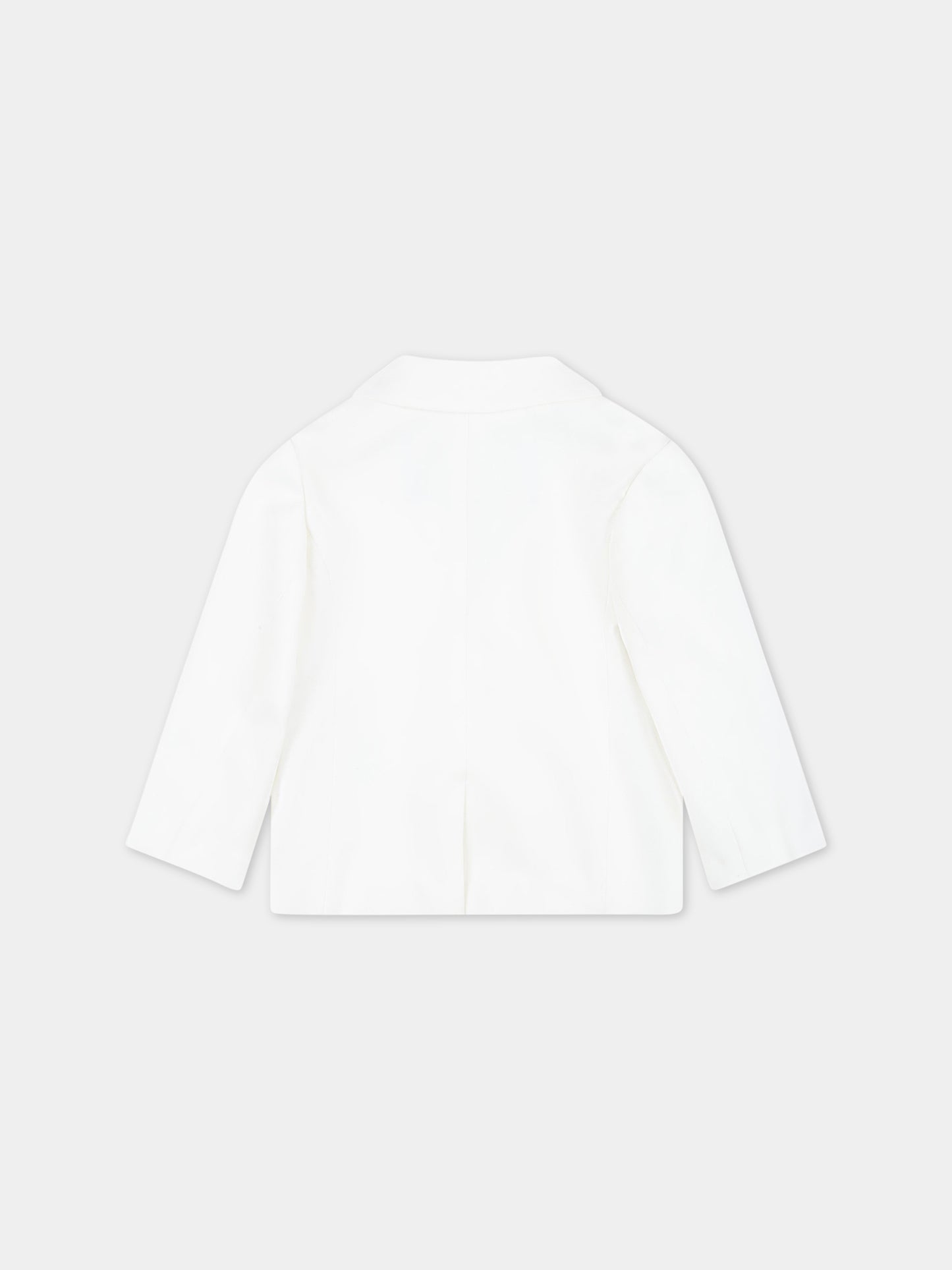 Giacca avorio per neonato con bottoni dorati,Balmain Kids,BS2514 I0089 101