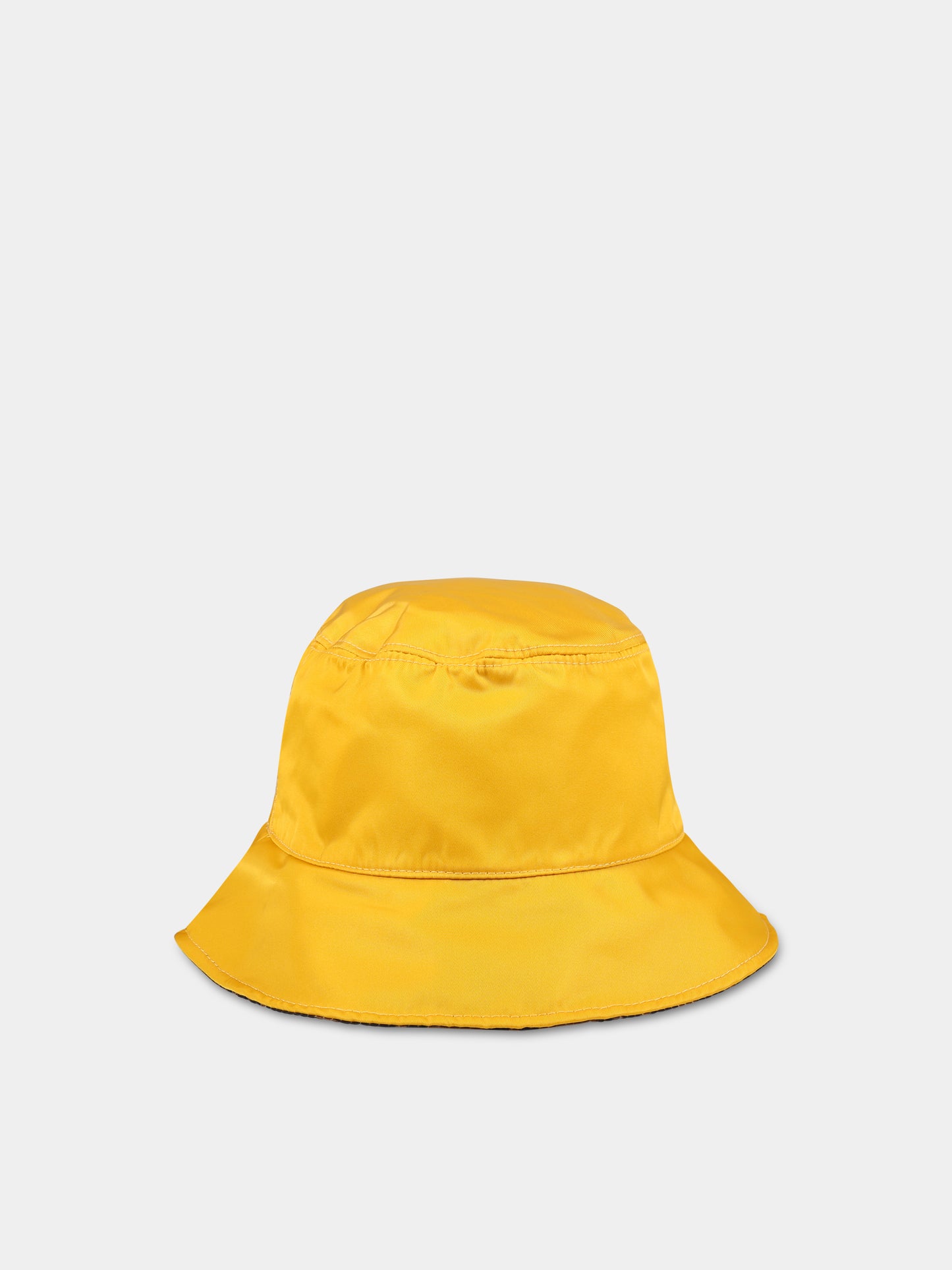 Cloche marrone per bambini con iconiche doppie FF,Fendi Kids,JUP017 AMRQ F17QF