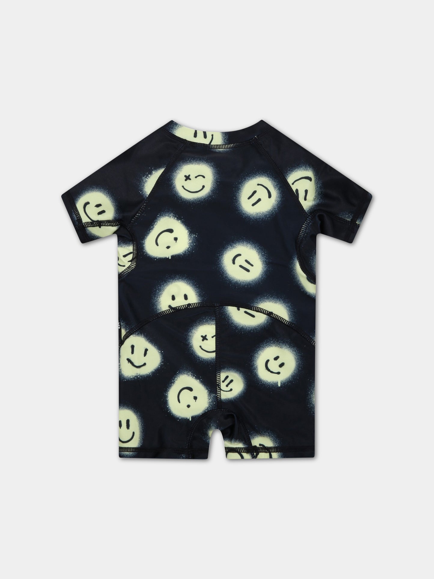 Tutina nera per neonato con smile,Molo,8S23P518 6708