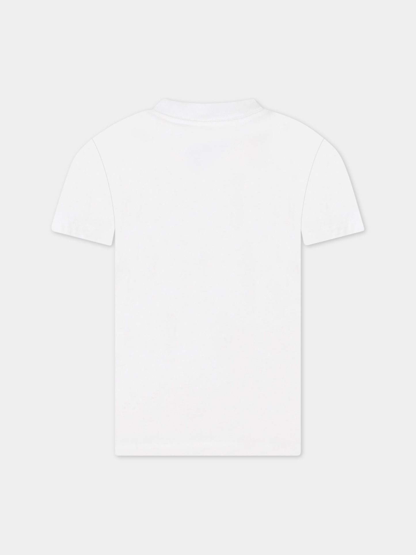 T-shirt bianca per bambini con smile nero,Molo,6S23A207 0000