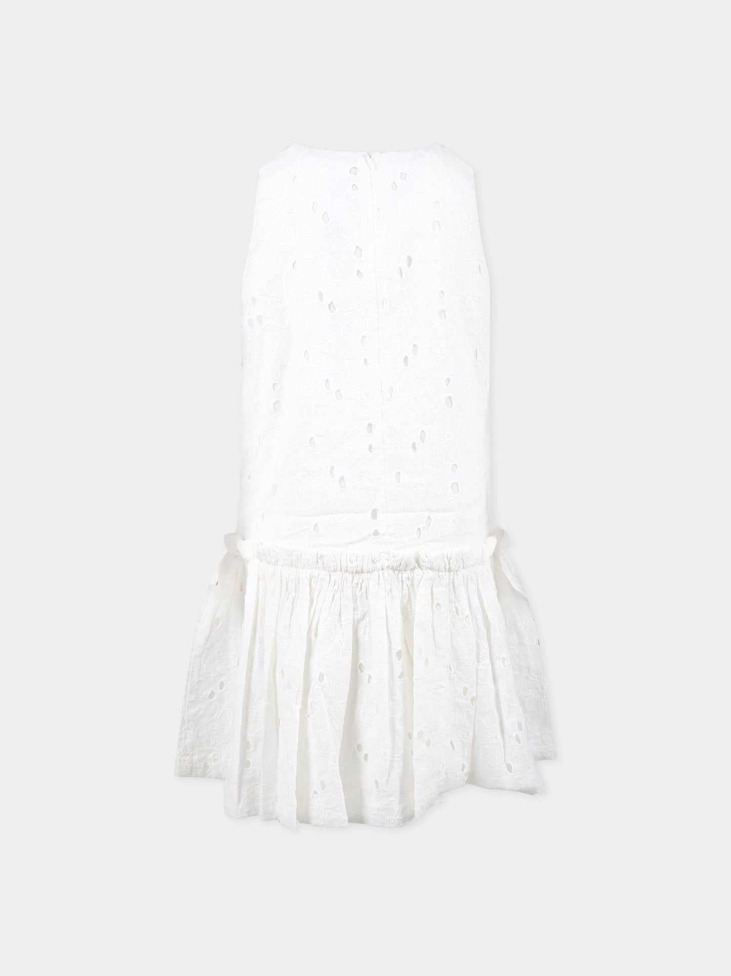 Vestito bianco per bambina con pizzo sangallo,Molo,2S23E109 0000