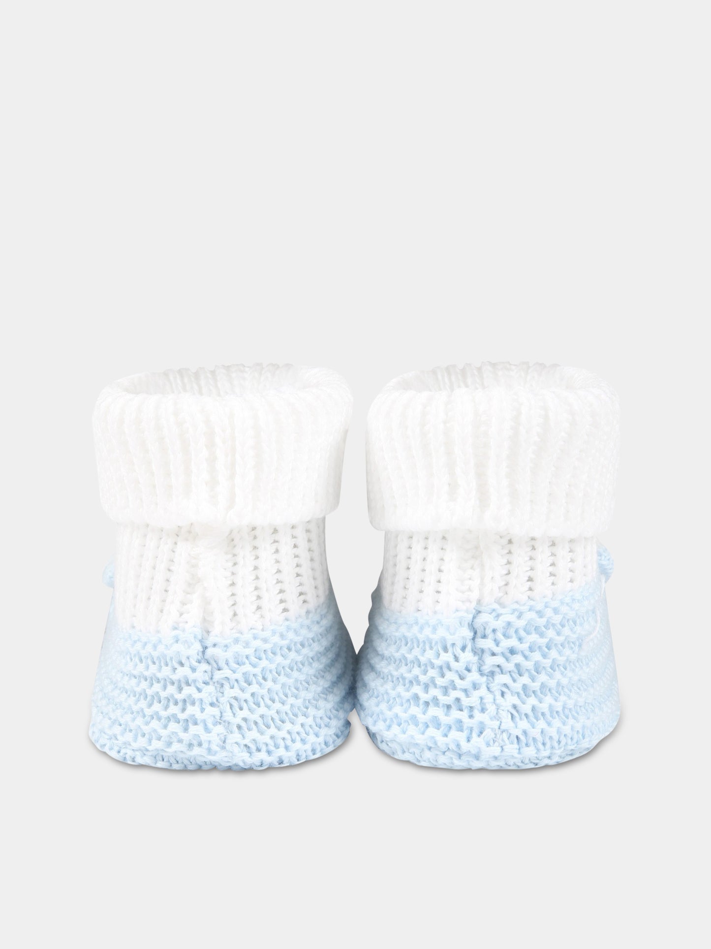 Babbucce multicolor per neonato,Little Bear,6112 BIANCO/CIELO